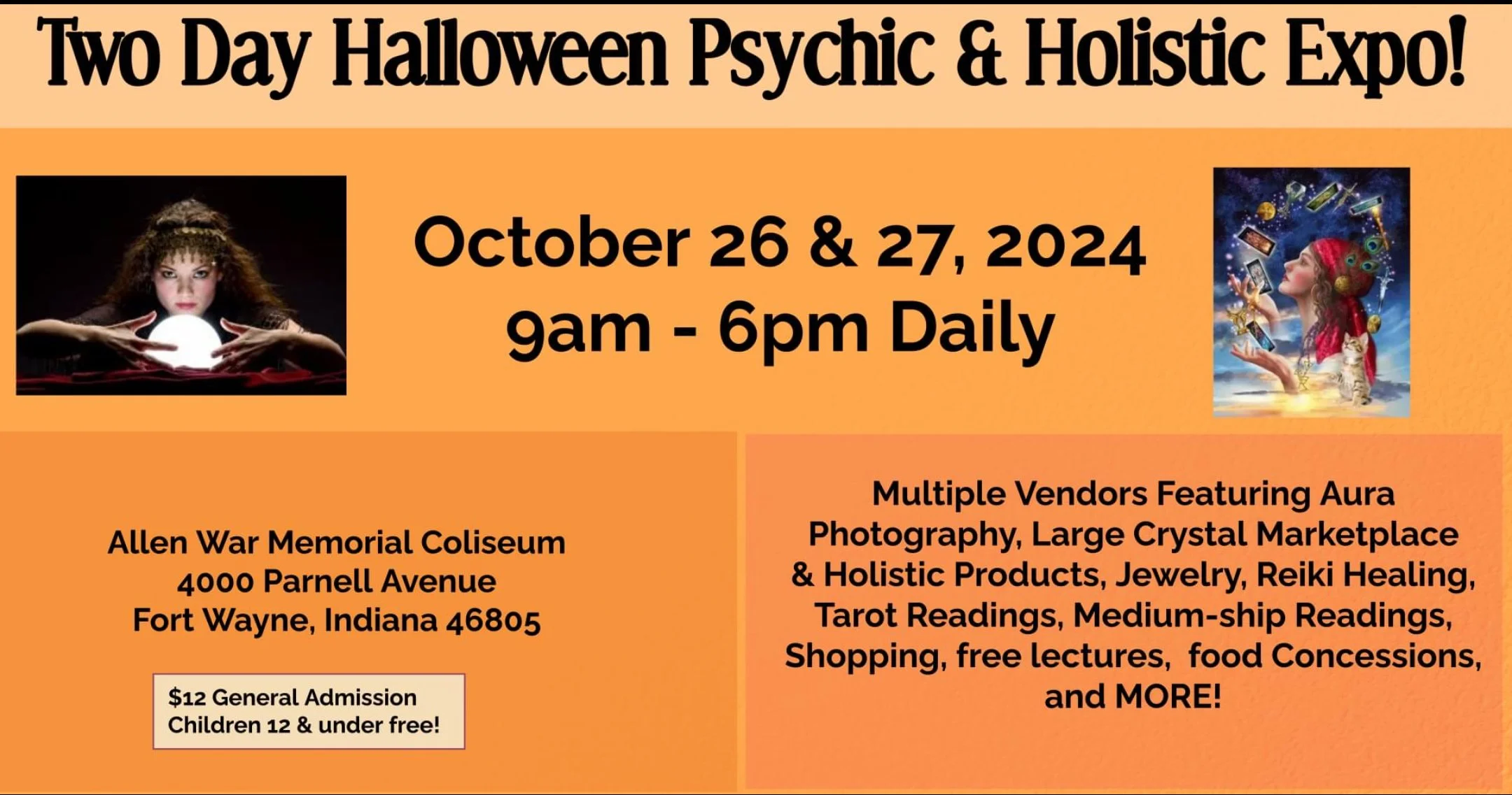 Rock Your World 2-Day Halloween Psychic & Holistic Expo ~ Fort Wayne IN