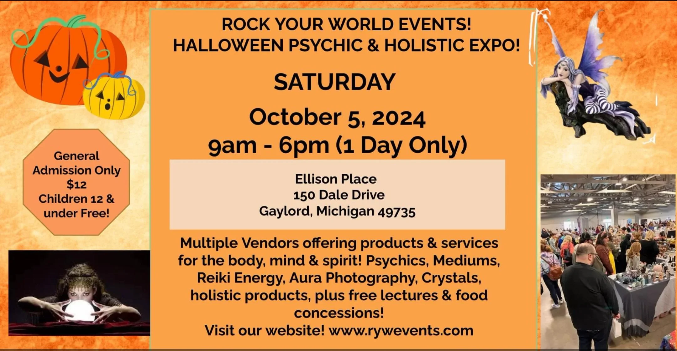 Rock Your World SATURDAY ONLY Psychic & Holistic Expo ~ Gaylord MI