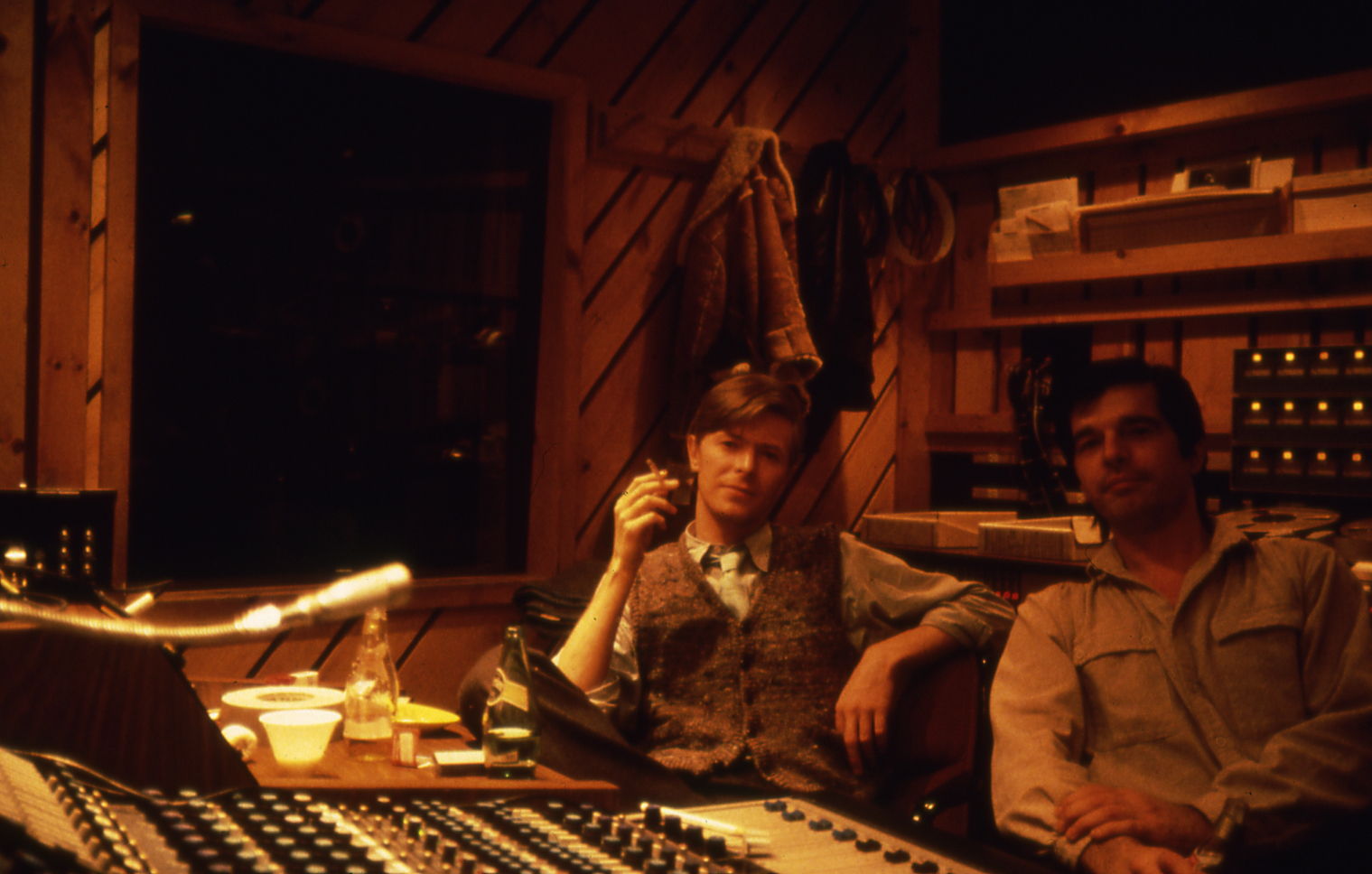 David Bowie and Tony Visconti recording the Scary Monsters album in The Power Station, NYC, 1979