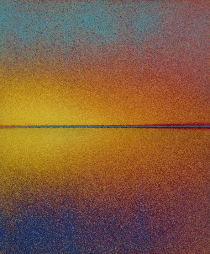John Knuth What you do here, affects the atmosphere, 2016 Acrylic/flyspeck on canvas, 70 x 60 inches SOLD