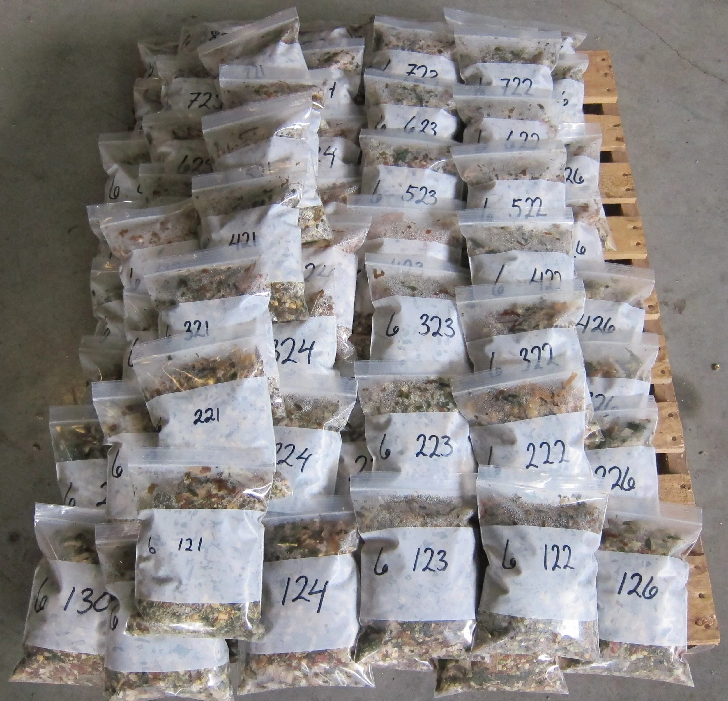 Ensiled samples that are ready for wet chemistry analysis.