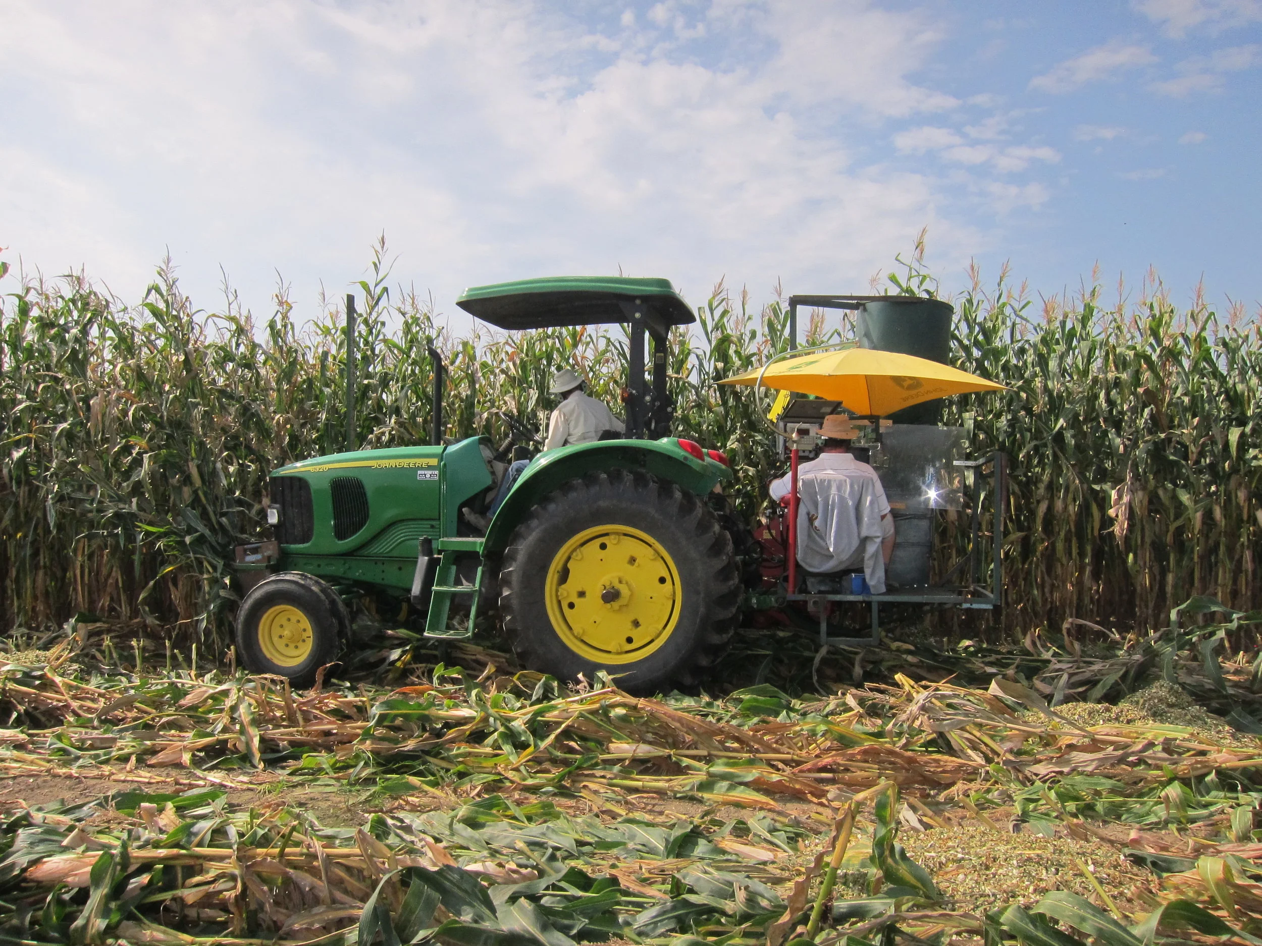 A silage research chopper outfitted with NIRS. 
