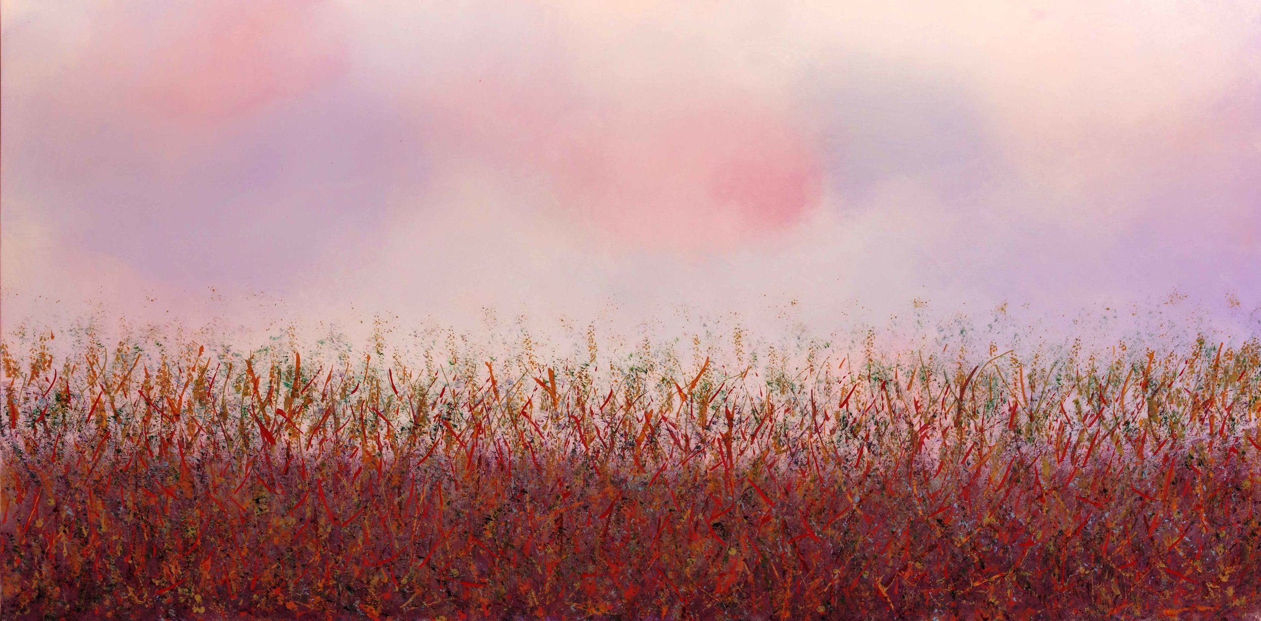 Fields of Crimson 24"H x 48"W x 1.5"D 