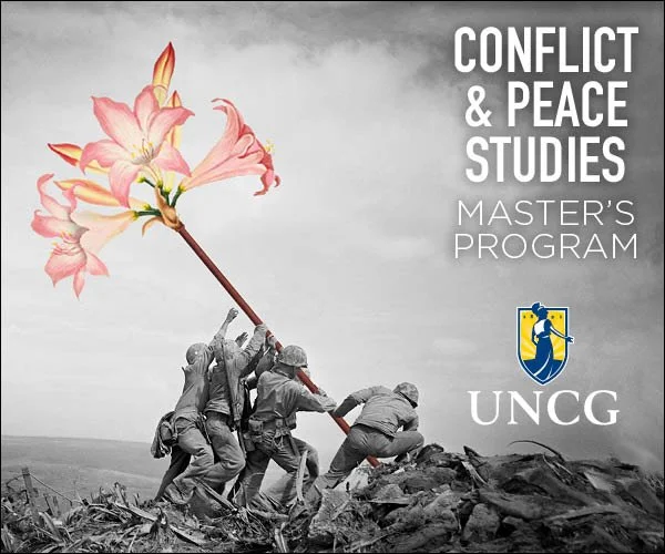 UNCG Conflict and Peace Iwo-Jima Ad 300x250 .jpg