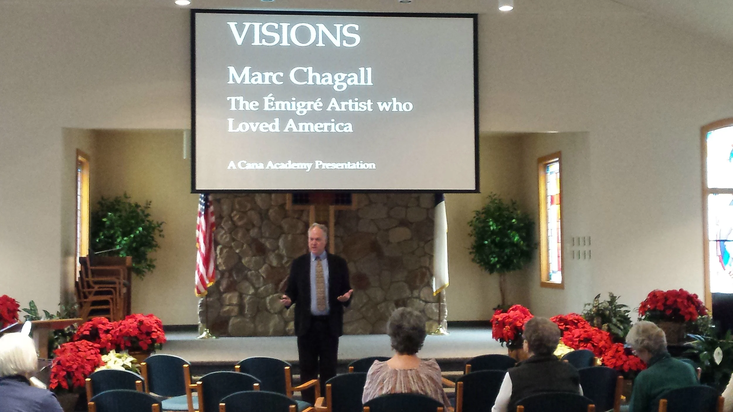 Andrew Zwerneman introduces the inaugural VISIONS presentation.