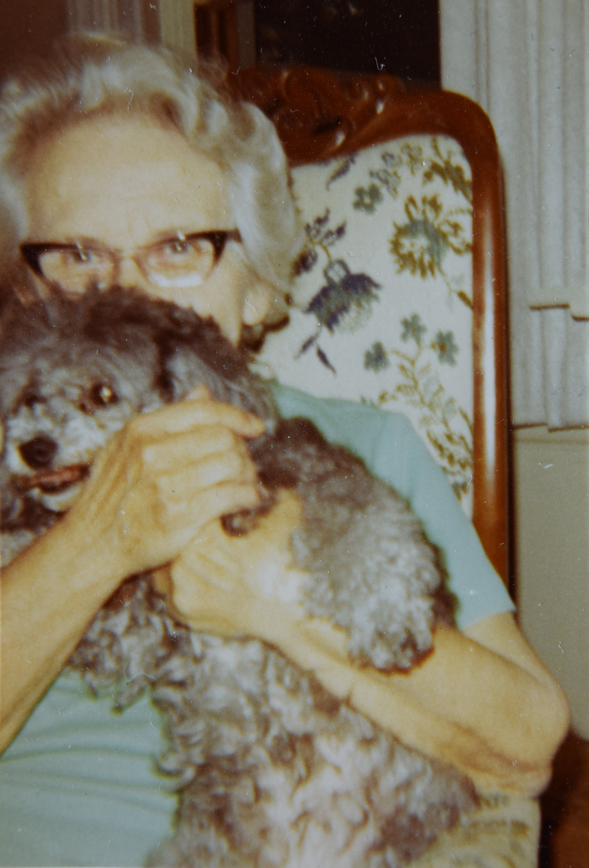 Miss Constable and her poodle