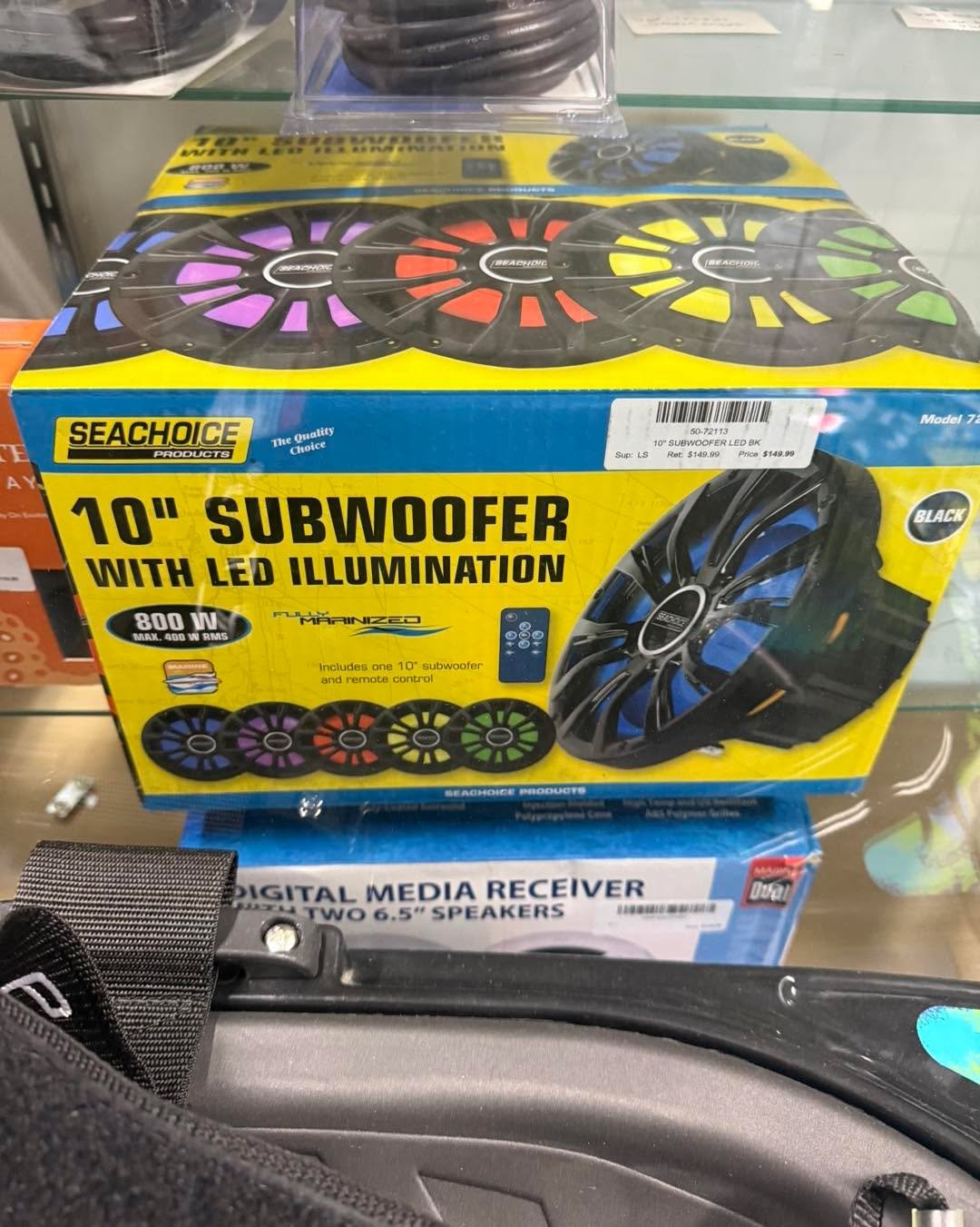 Looking for some bump to add to your stereo come check out this 10” subwoofer with led illumination here at #tidelinemarine