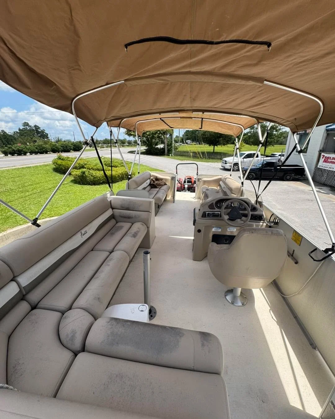 Used pontoon alert—-
Details to come
4 stroke, just serviced, new tilt trim, control cables, bottom paint. Aluminum trailer
17,999