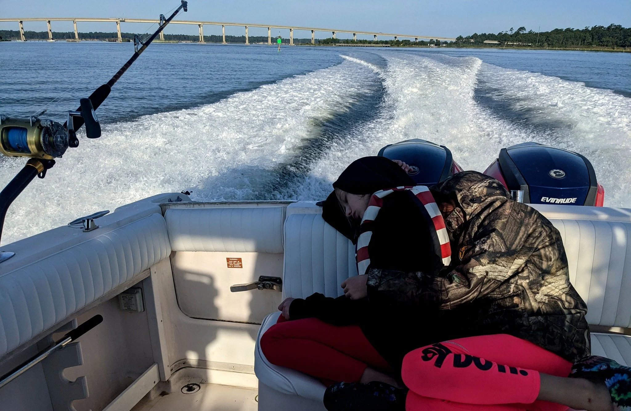 Sometimes kid need to sleep on the way to catch the fish!
#inshore and #offshore tackle on sale 20% off Oct 2025, Keyword FALL!!
Come check us out at #tidelinemarine in #jacksonvillenc for all of your #boating #fishing #tackle #bait, and #saltlife ne