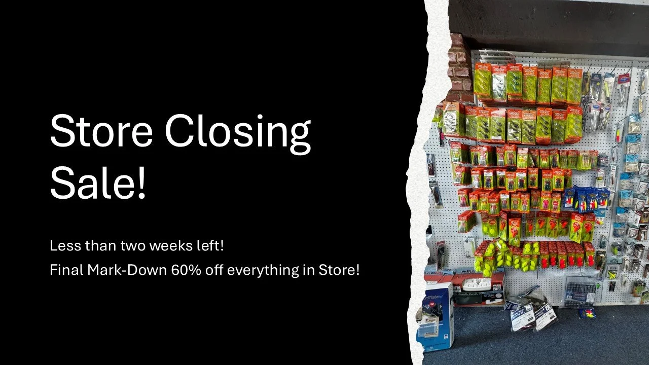 STORE CLOSING SALE  at #tidelinemarine
60% off all In Stock Items!
Less than 2 weeks left! stop by and see what we have left!
www.tidelinemarine.com