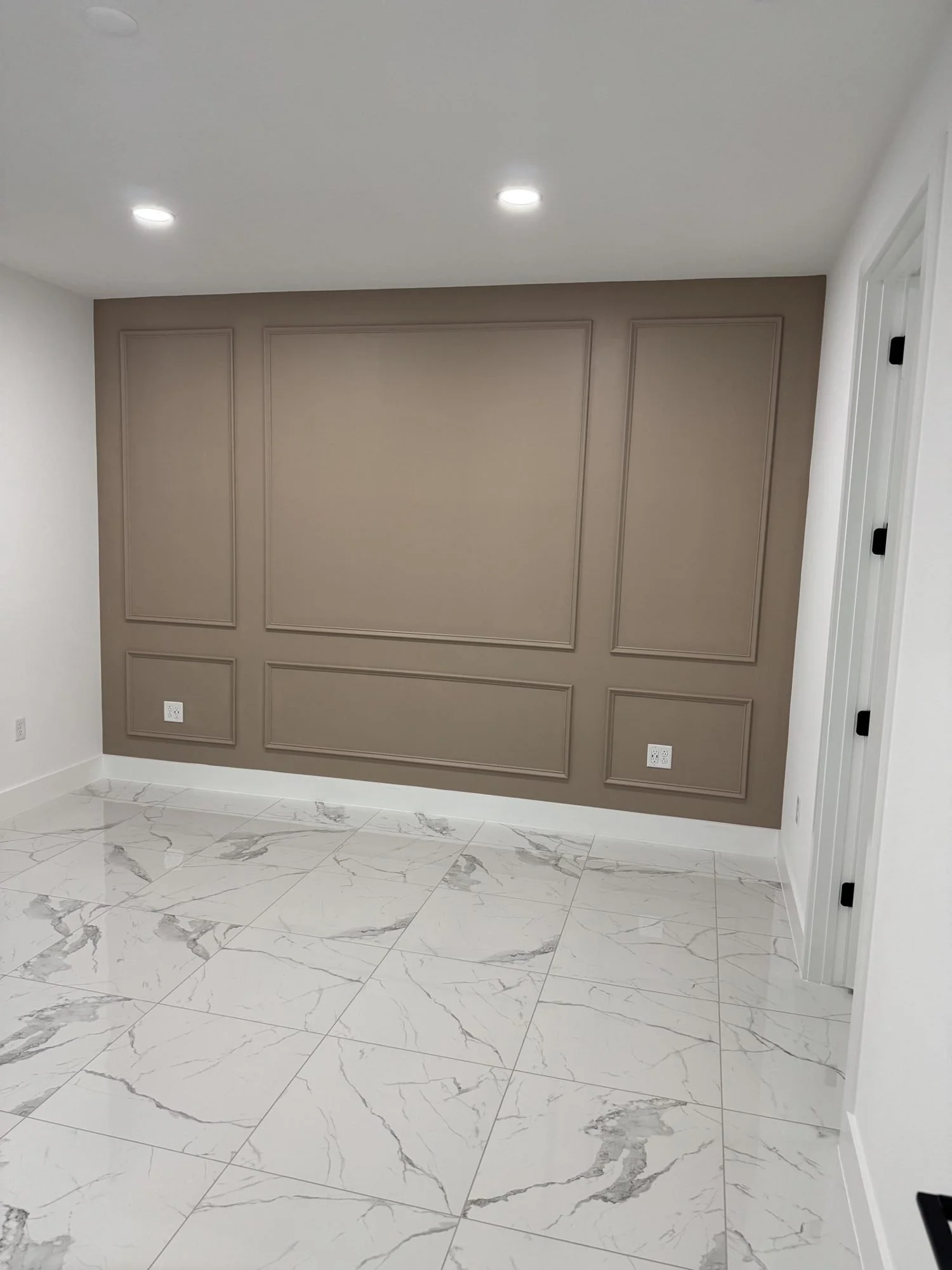 Board and batten and picture-frame accent walls