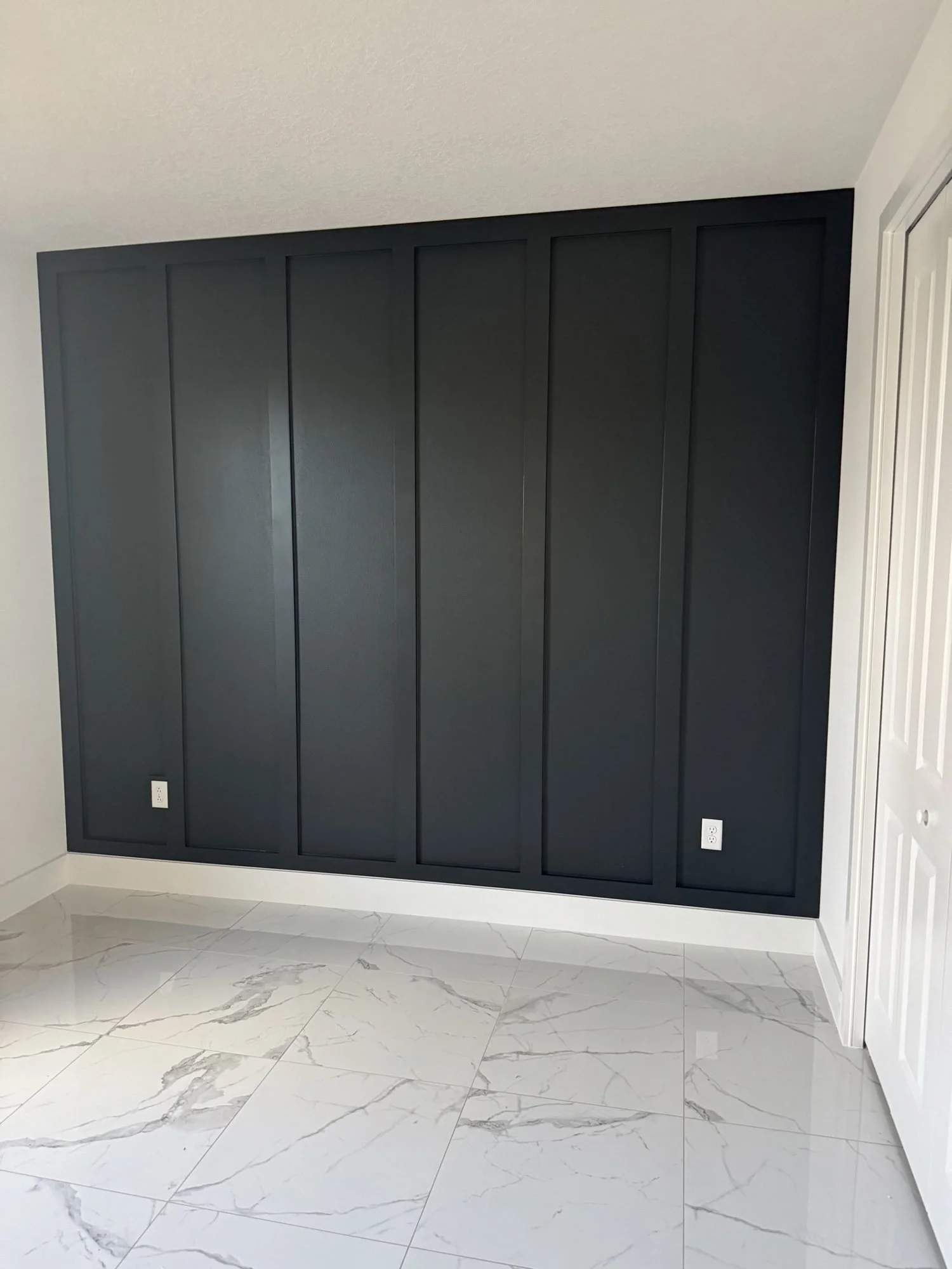 Board and batten and picture-frame accent walls