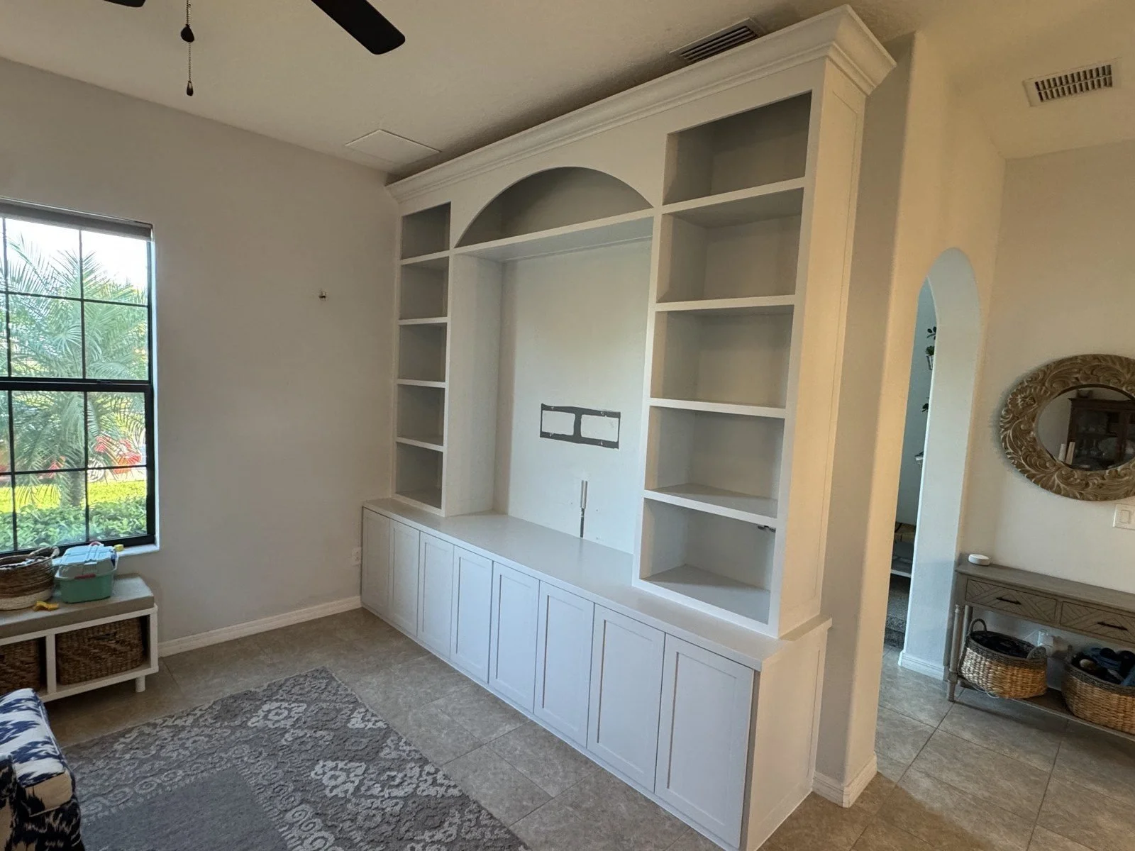 Custom TV wall built-in