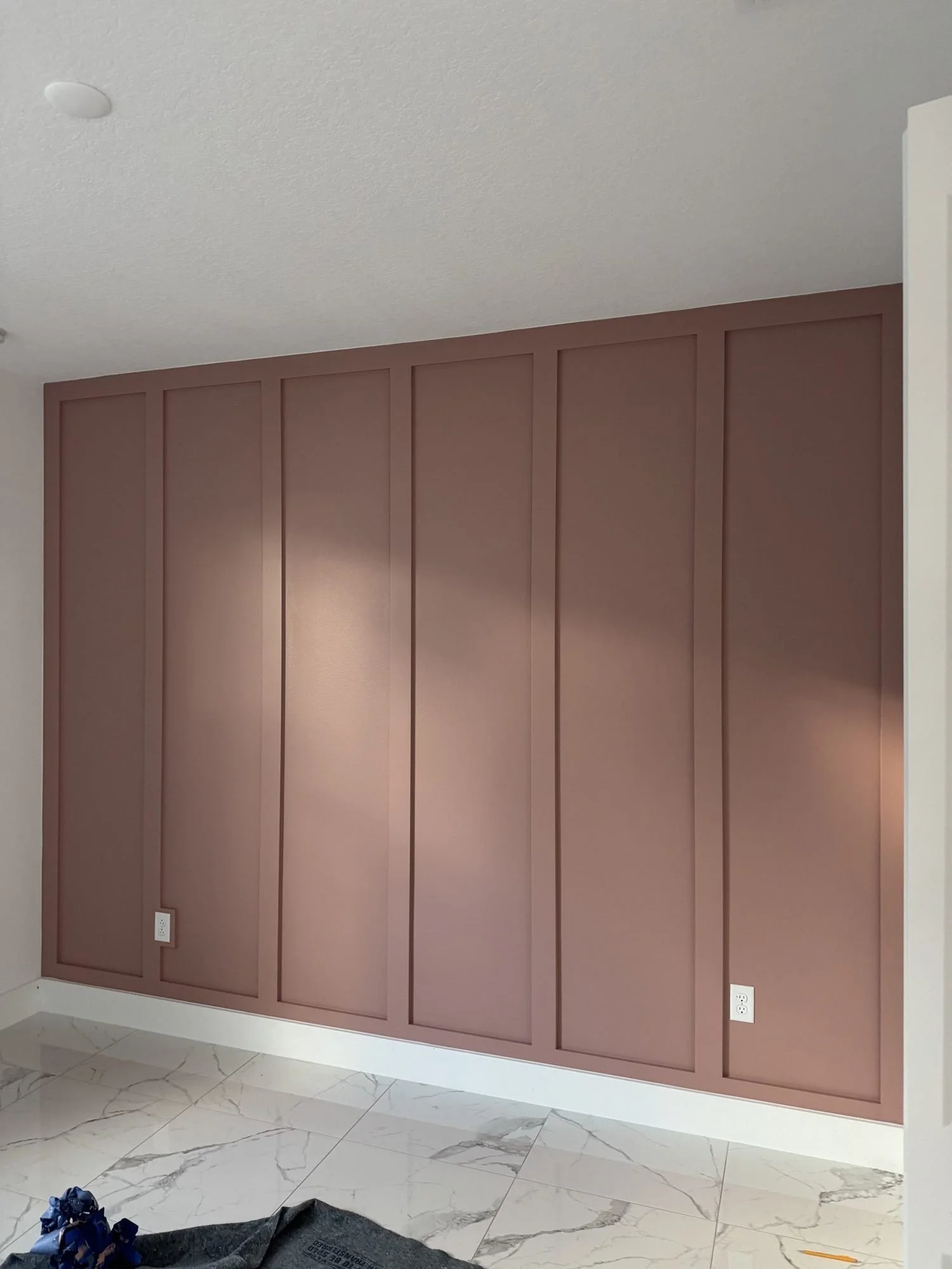 Board and batten and picture-frame accent walls