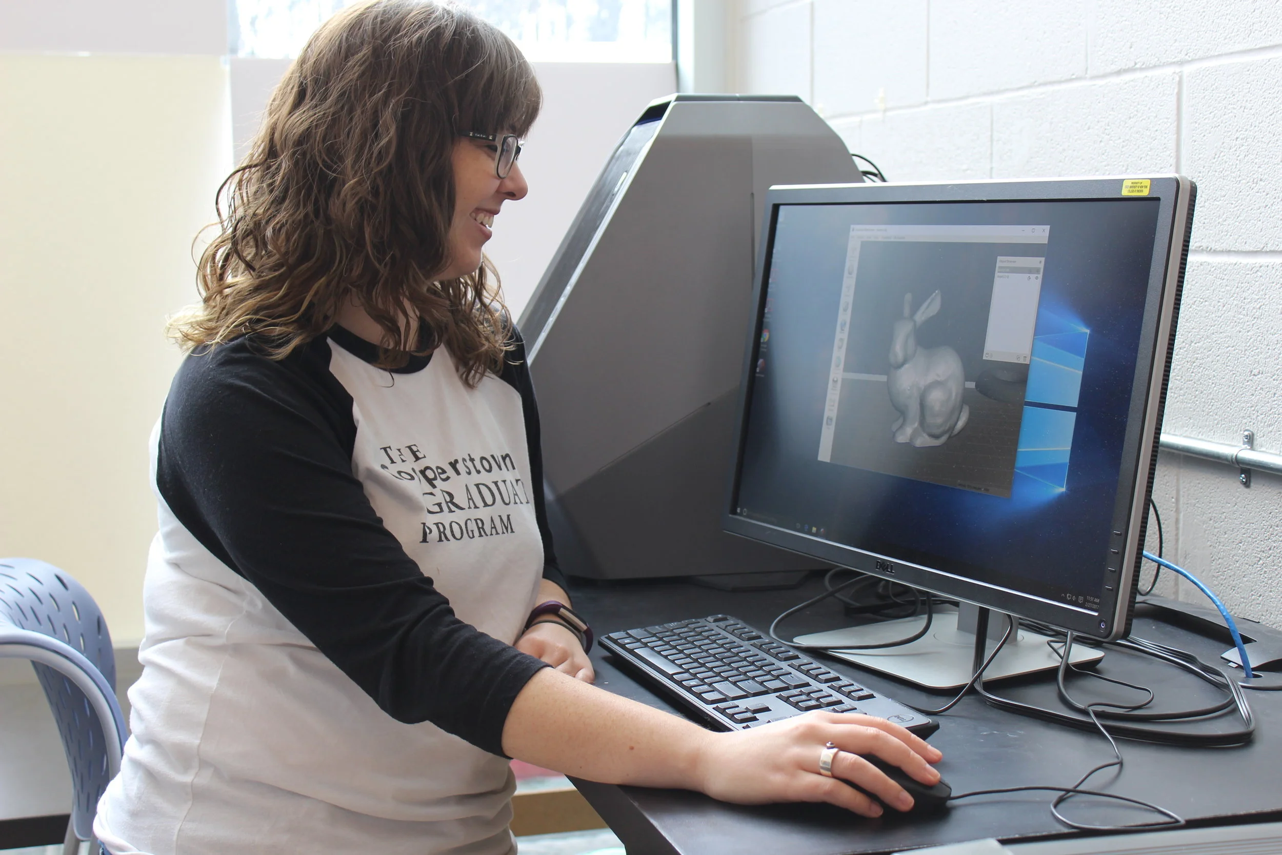 Student Mikaela ('17) uses state-of-the-art technology that allows CGP students to create compelling digital projects
