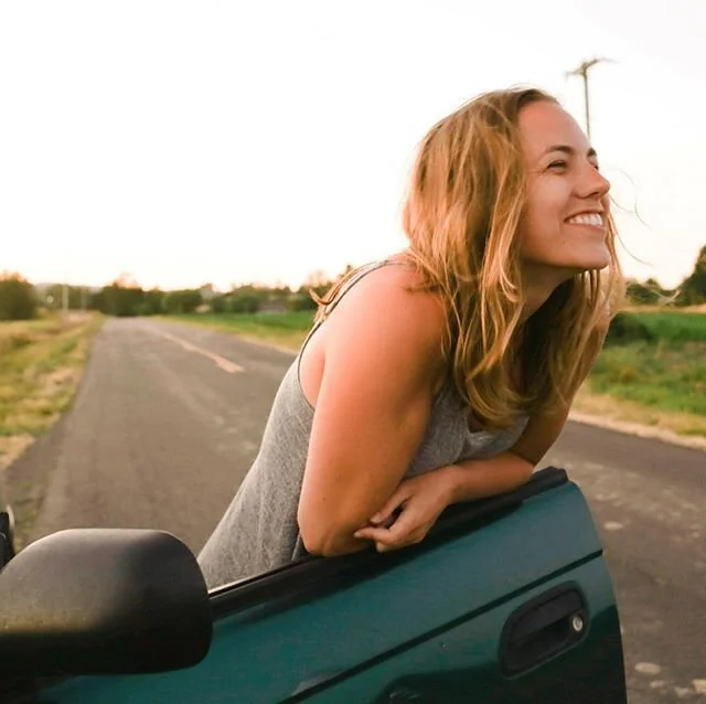 Nostalgia and sisterhood summed up in a phone phone call with @catiefeldman

When we can travel the country roads side by side&mdash;listening to the same stereo&mdash;we&rsquo;ll share stories and laugh and point out pink skies and let our elbows ha