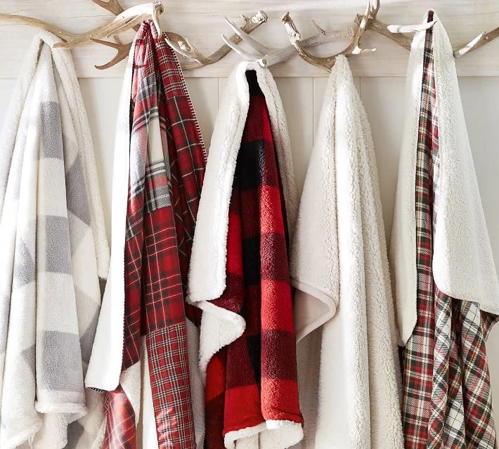 Pottery Barn throws at www.potterybarn.com