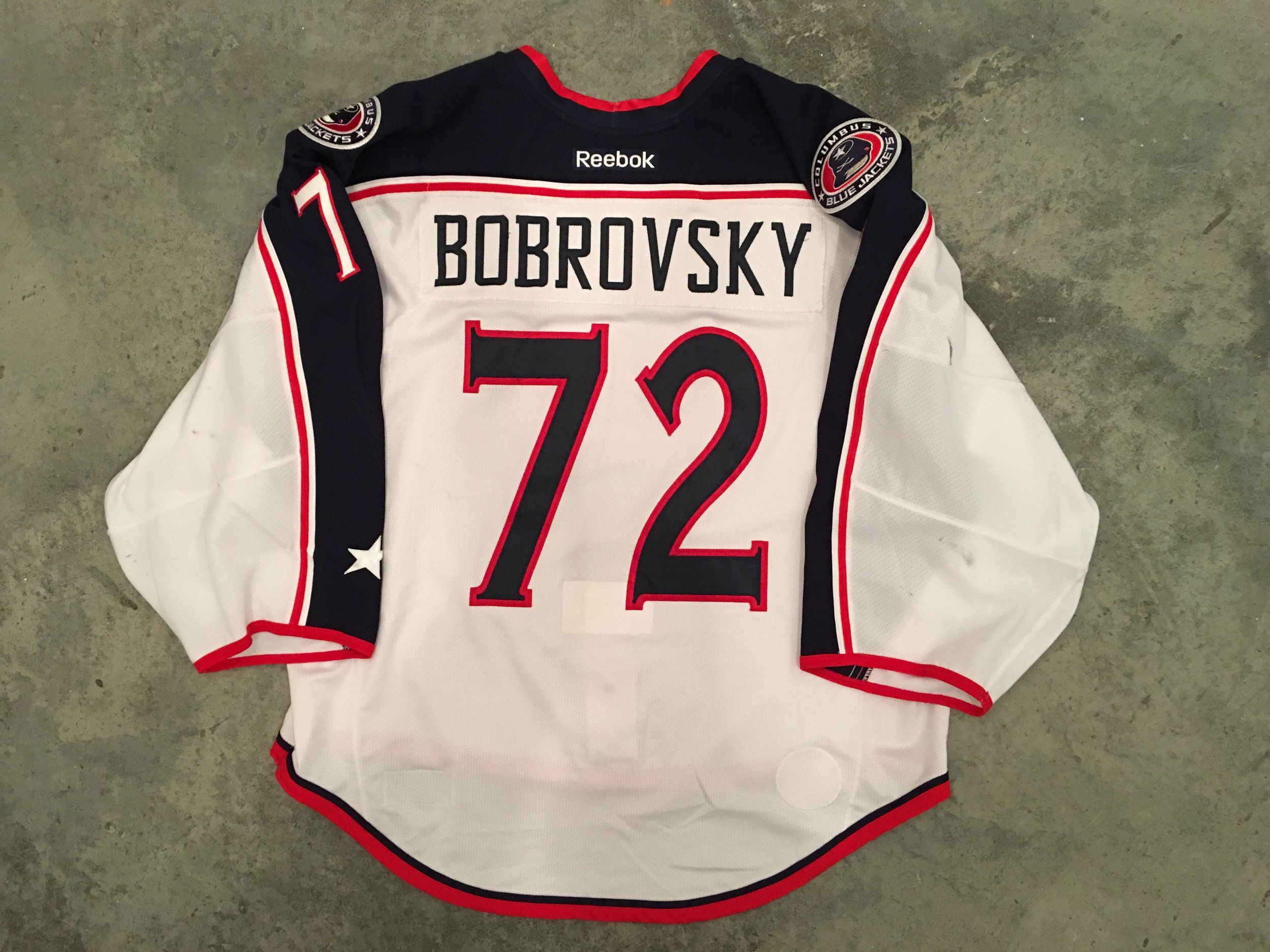 Sergei Bobrovsky Blue Jackets — Game Worn Goalie Jerseys