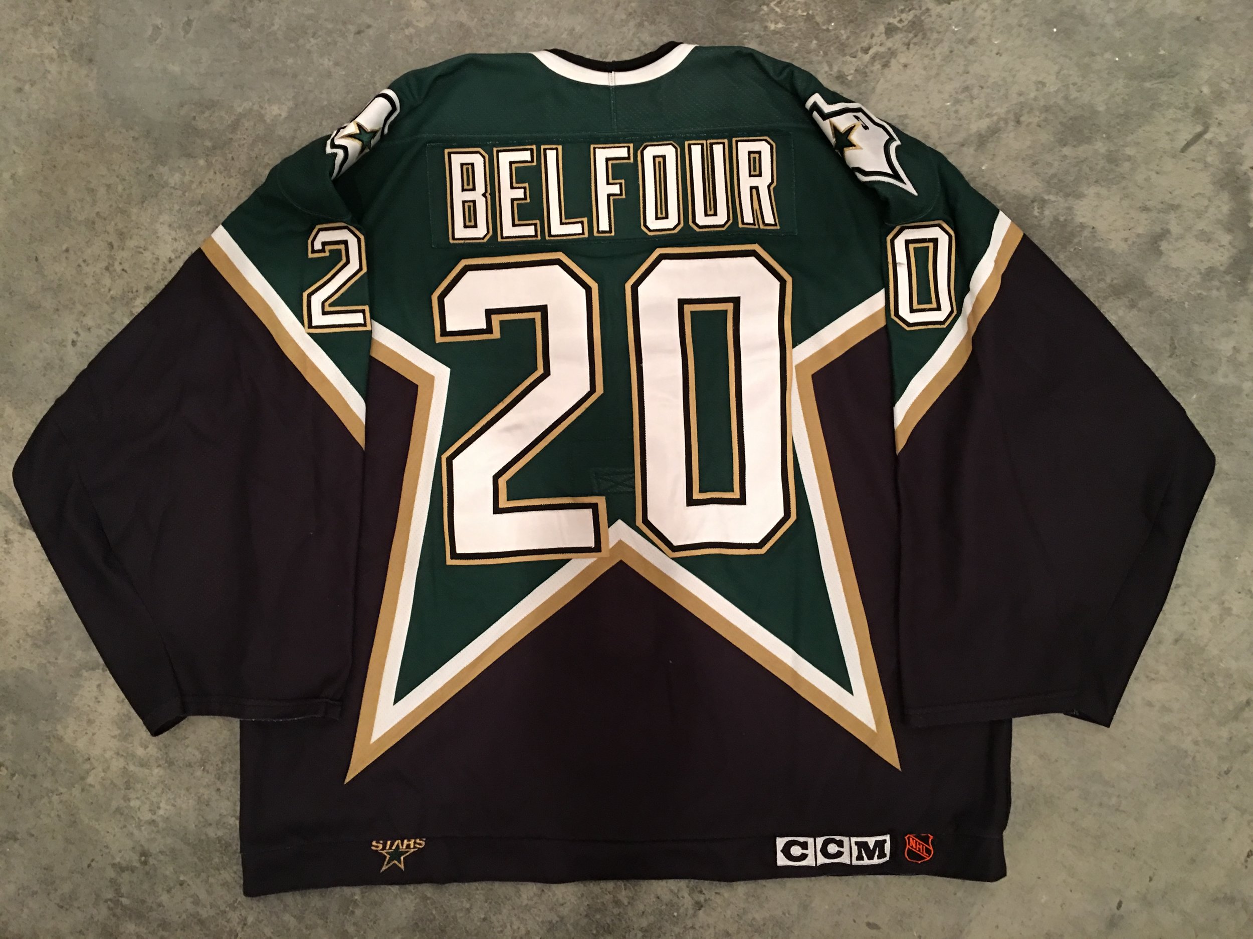 ED BELFOUR Dallas Stars 1999 CCM Throwback Home NHL Jersey - Custom Throwback  Jerseys