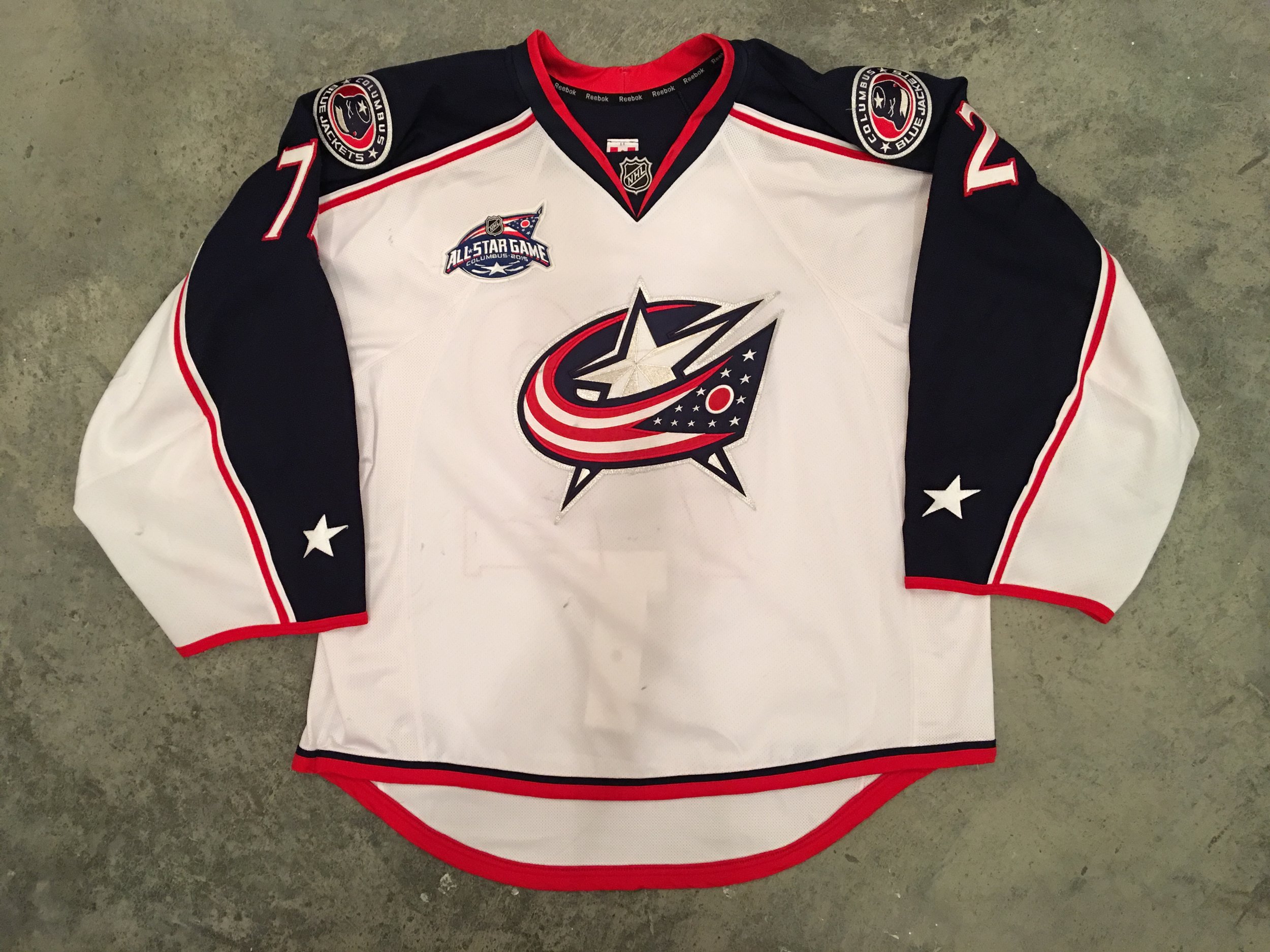 Columbus Blue Jackets Reebok Edge Jersey Size Small White Away