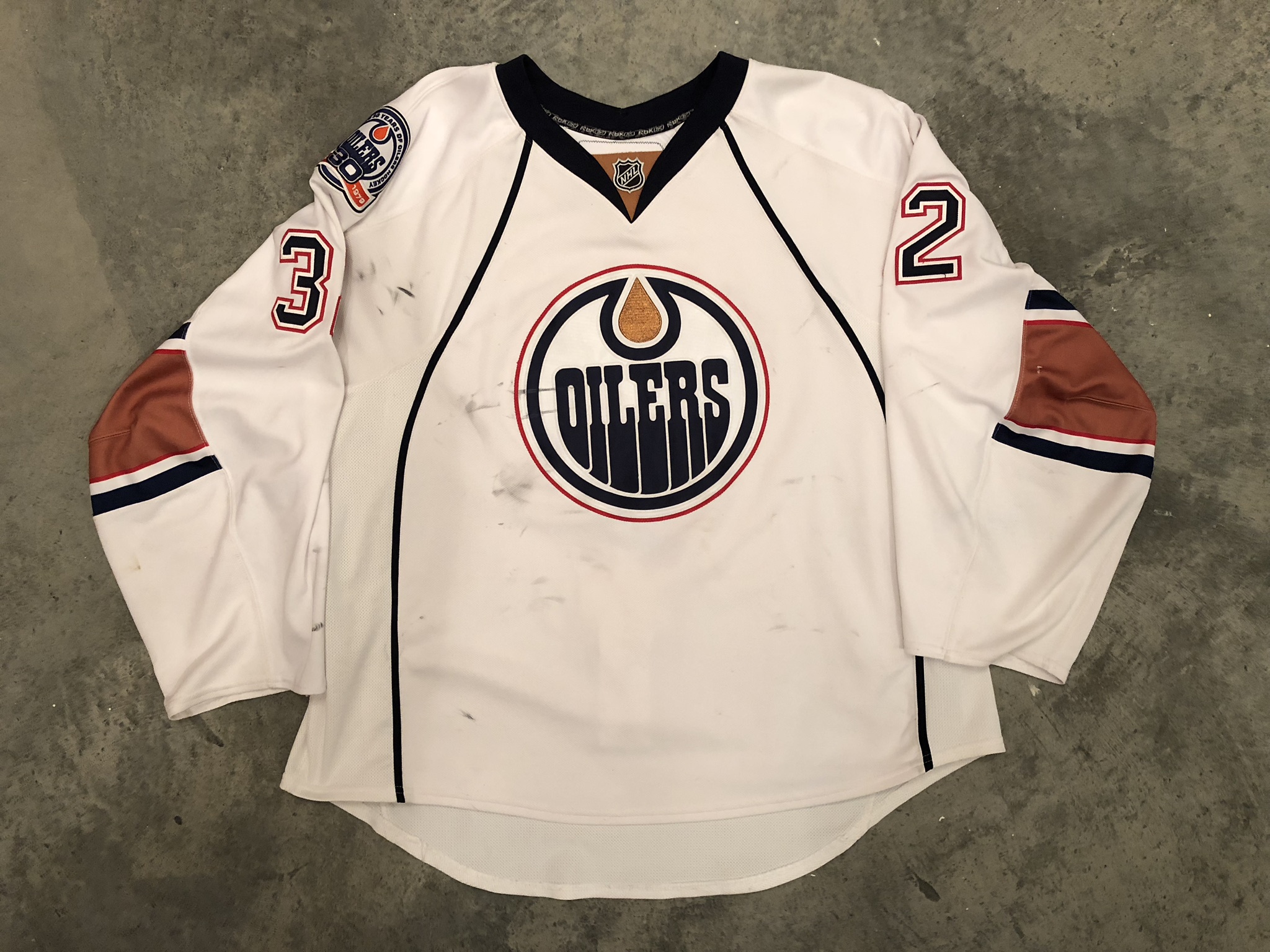Mathieu Garon Oilers — Game Worn Goalie Jerseys