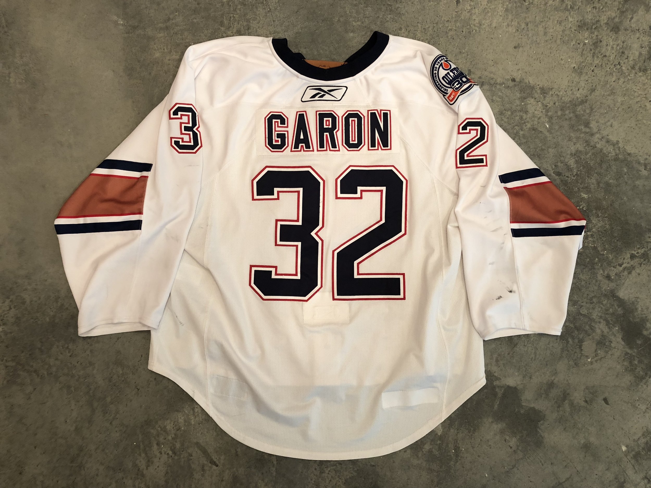 Mathieu Garon Oilers — Game Worn Goalie Jerseys
