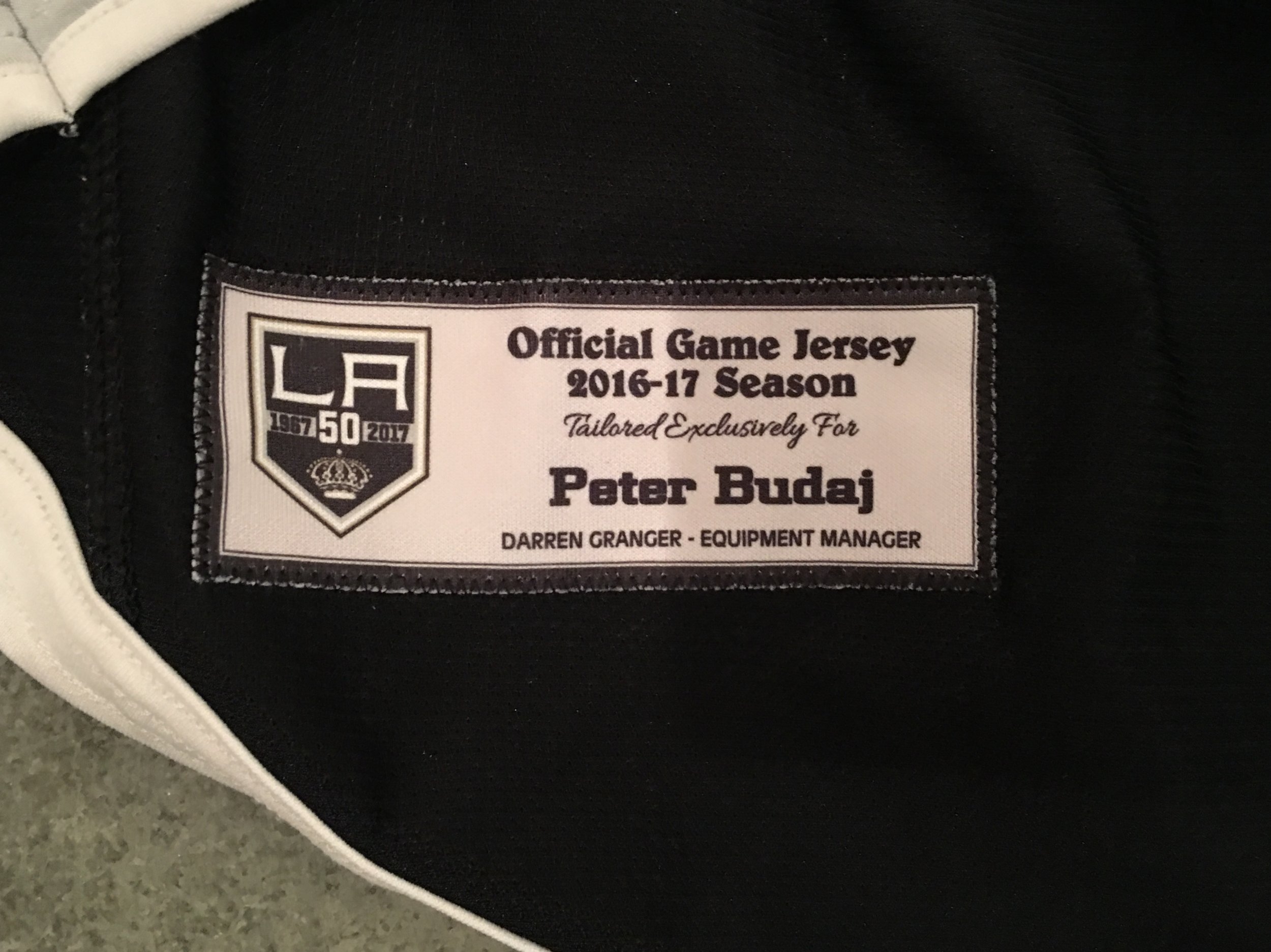 Peter Budaj Kings — Game Worn Goalie Jerseys