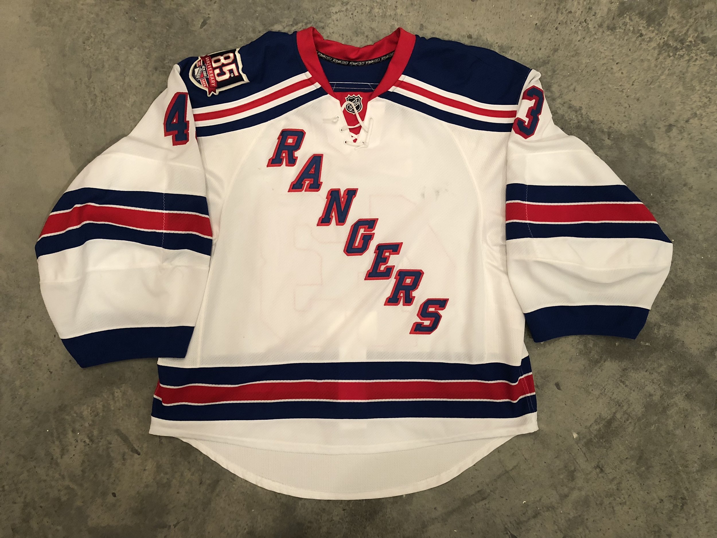 Martin Biron Rangers — Game Worn Goalie Jerseys