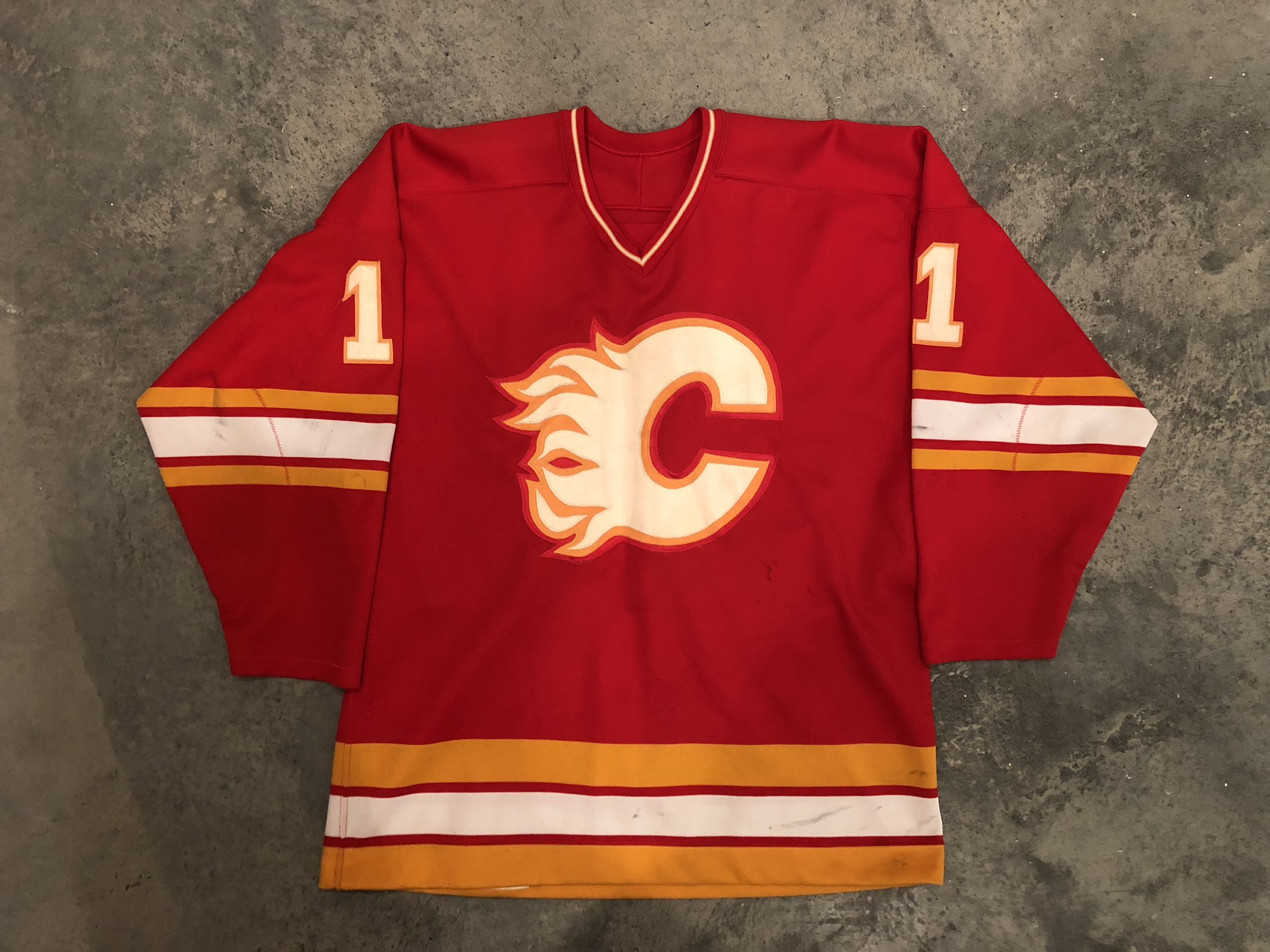 calgary flames game worn jerseys