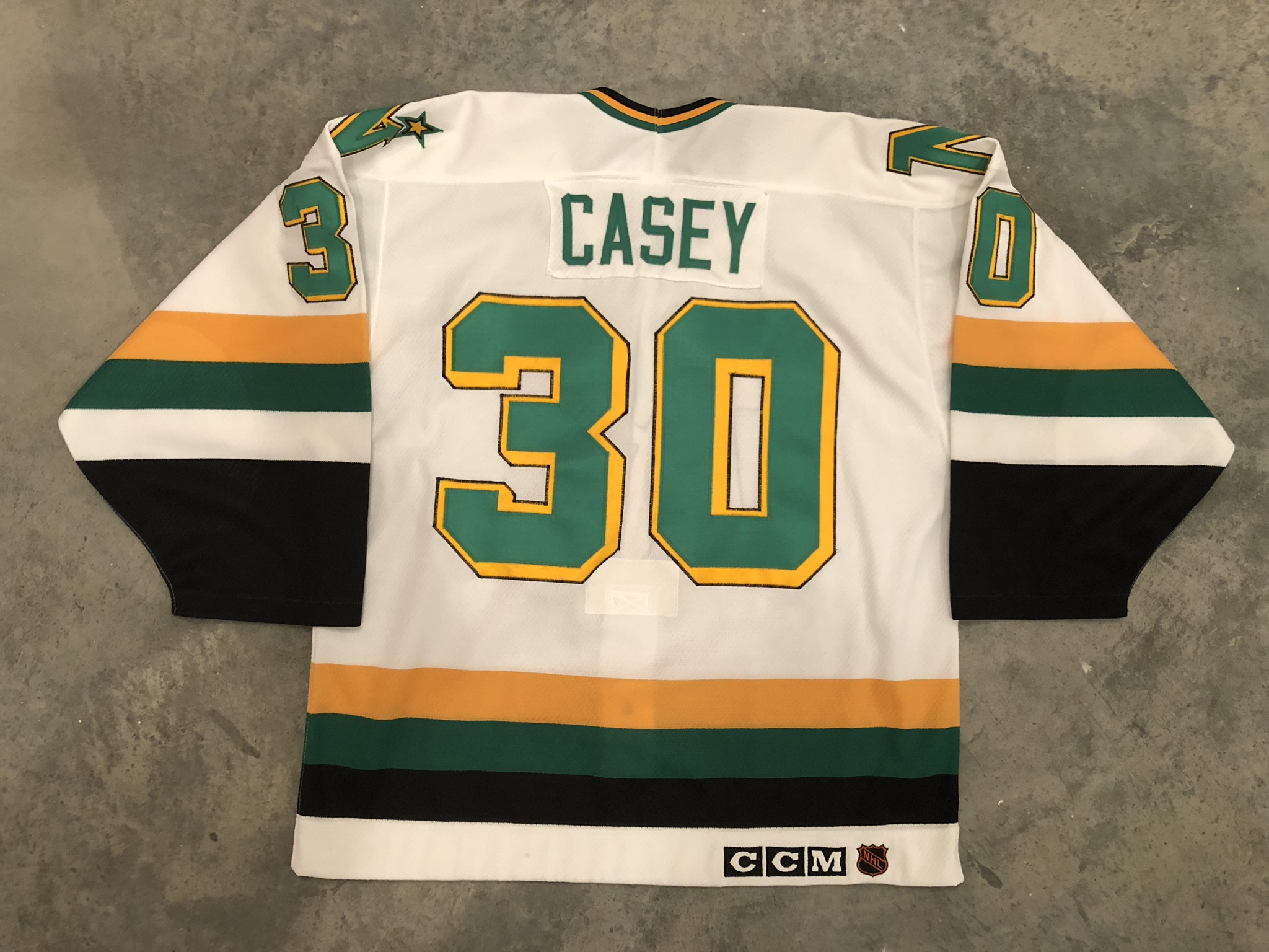 Jon Casey North Stars — Game Worn Goalie Jerseys