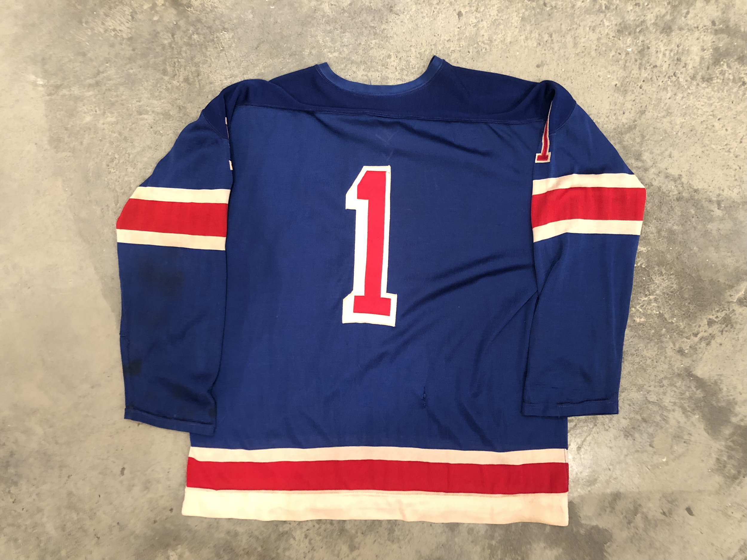 New York Rangers No1 Eddie Giacomin Camo 2017 Veterans Day Jersey