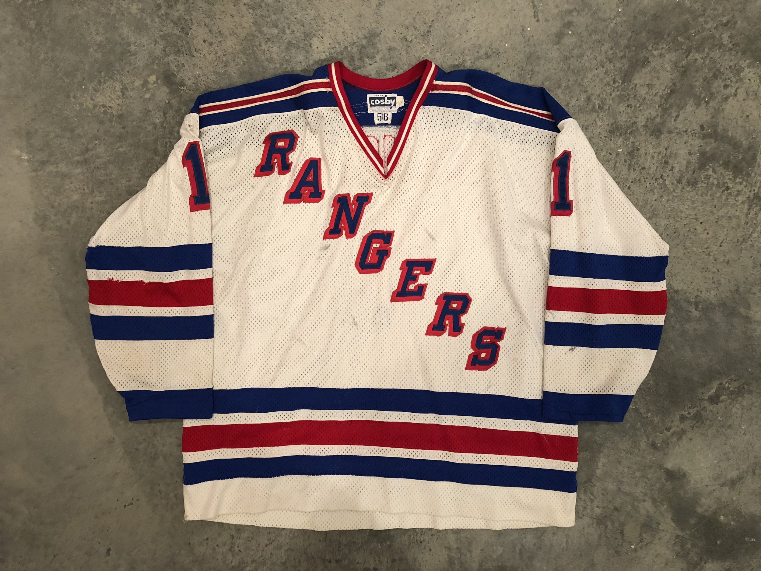 New York Rangers Team-Issued #58 Red Practice Jersey - Size 56