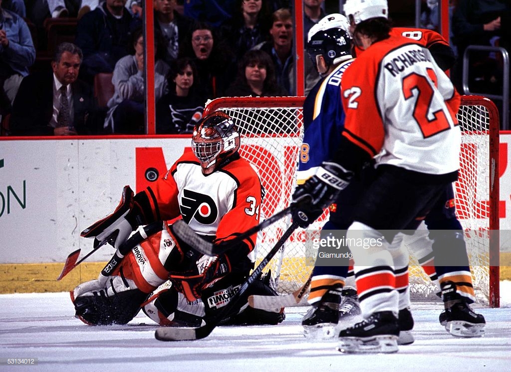 John Vanbiesbrouck's shiny Armadillo mask. #armadillo #goalie #mask # vanbiesbrouck #flyers