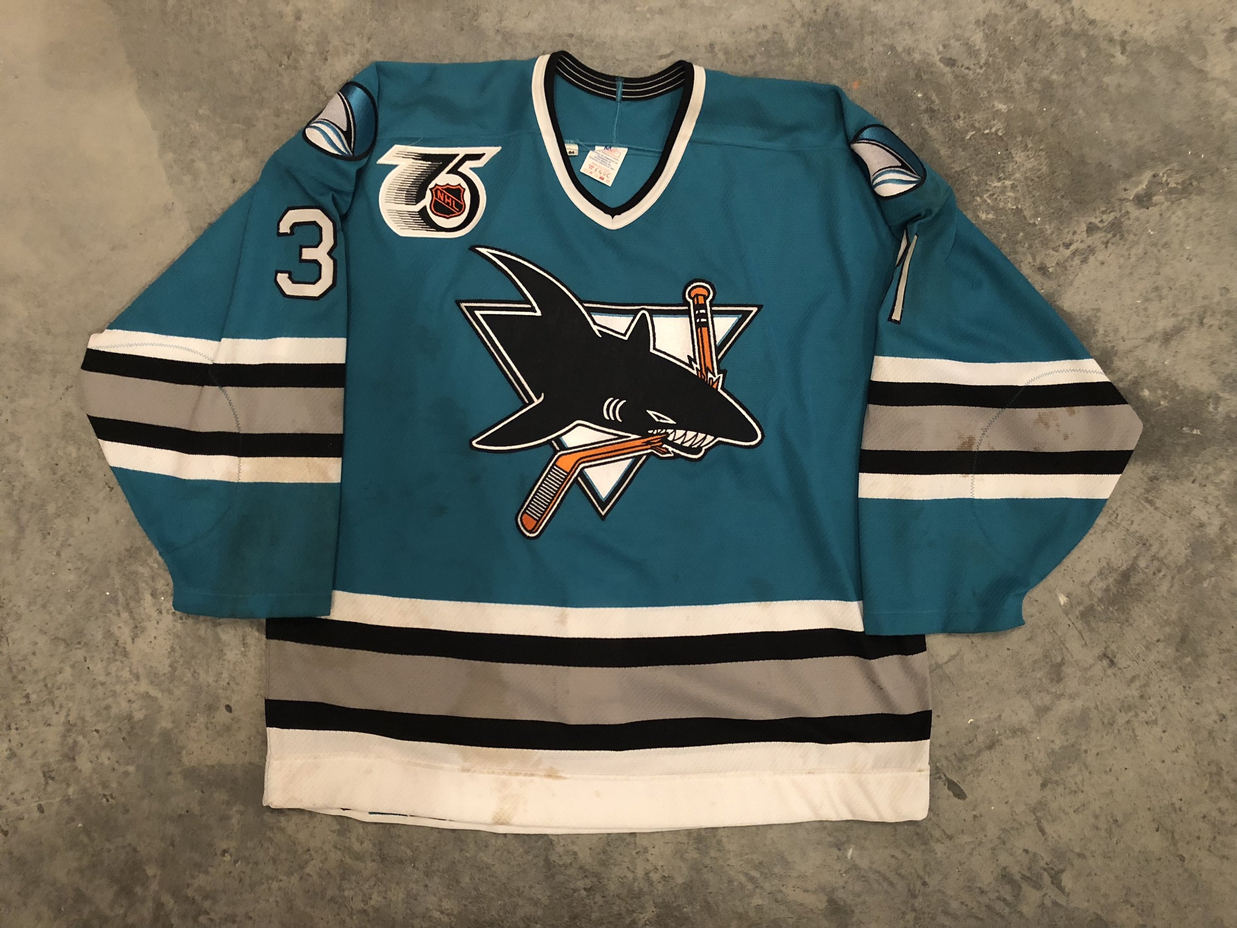 San Jose Sharks 1991-1996 Hockey Jersey (44/Medium) – Grail Snipes