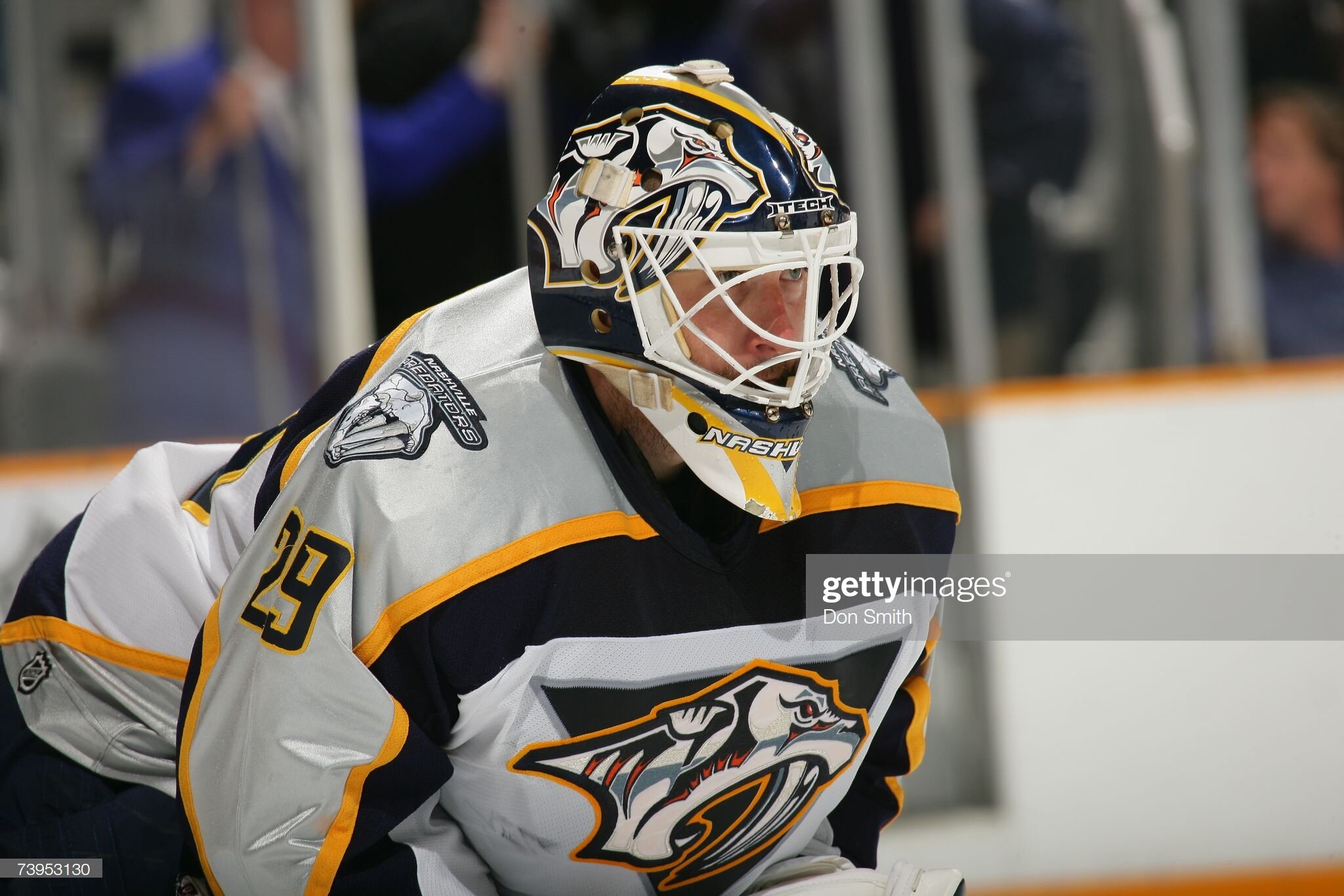 Tomas Vokoun Koho Vintage Nashville Predators Jersey Mustard Cat