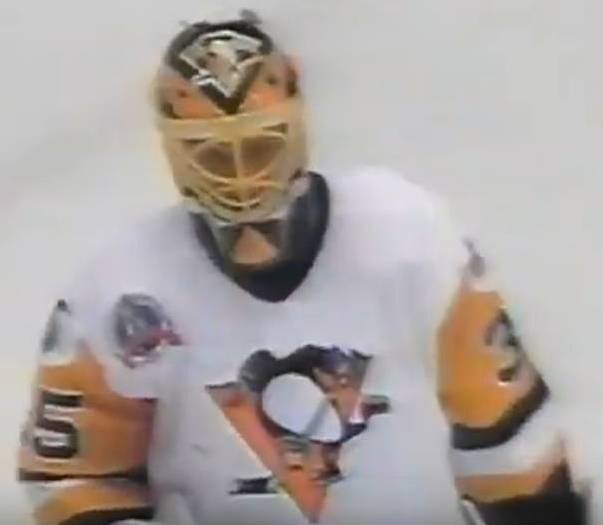 1991-92 Tom Barrasso Pittsburgh Penguins Game Worn Jersey - 25-year  Anniversary - Badger Bob - Photo Match