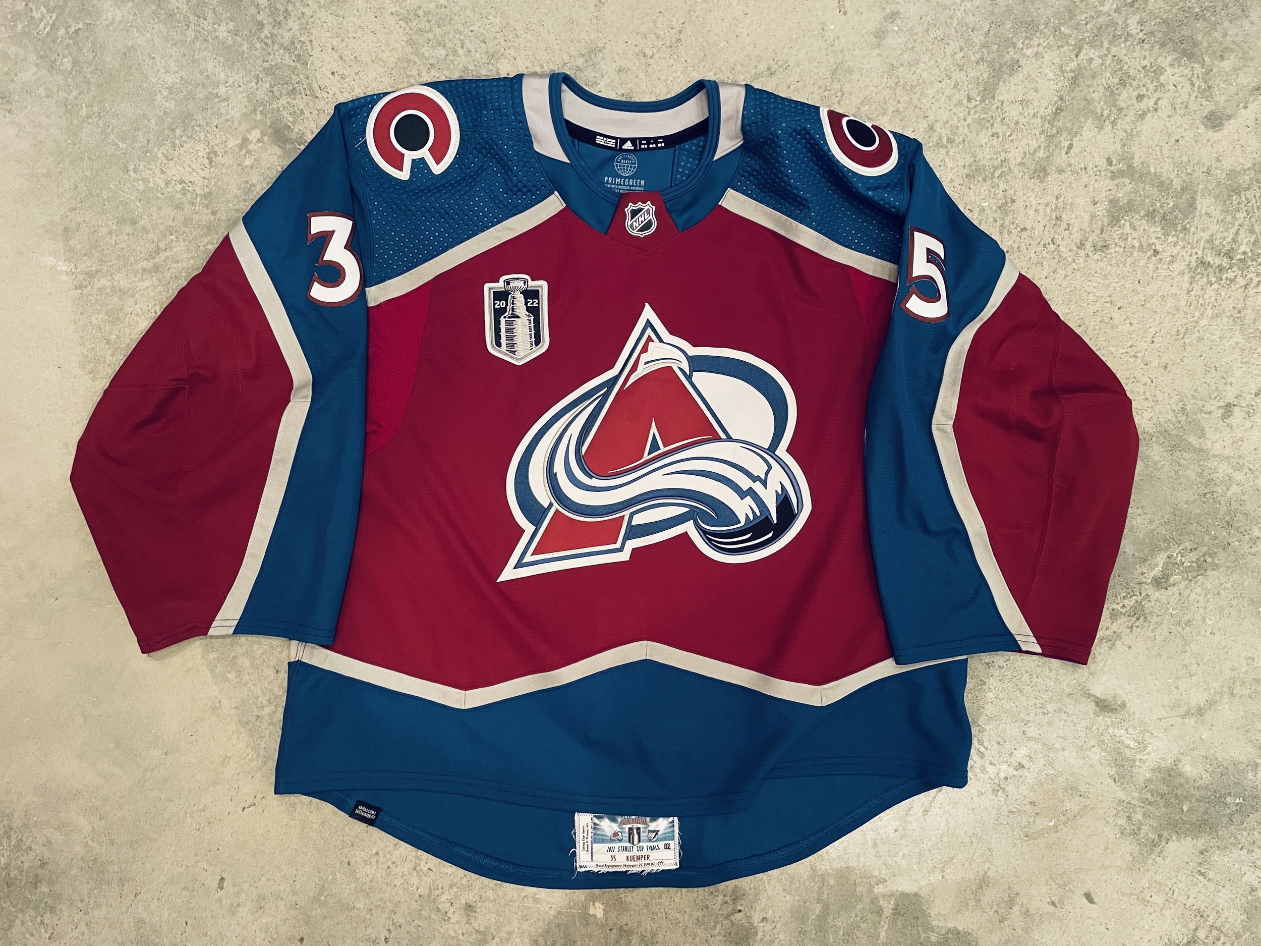 Colorado Avalanche 2022 Stanley Cup Finalists Adidas Primegreen