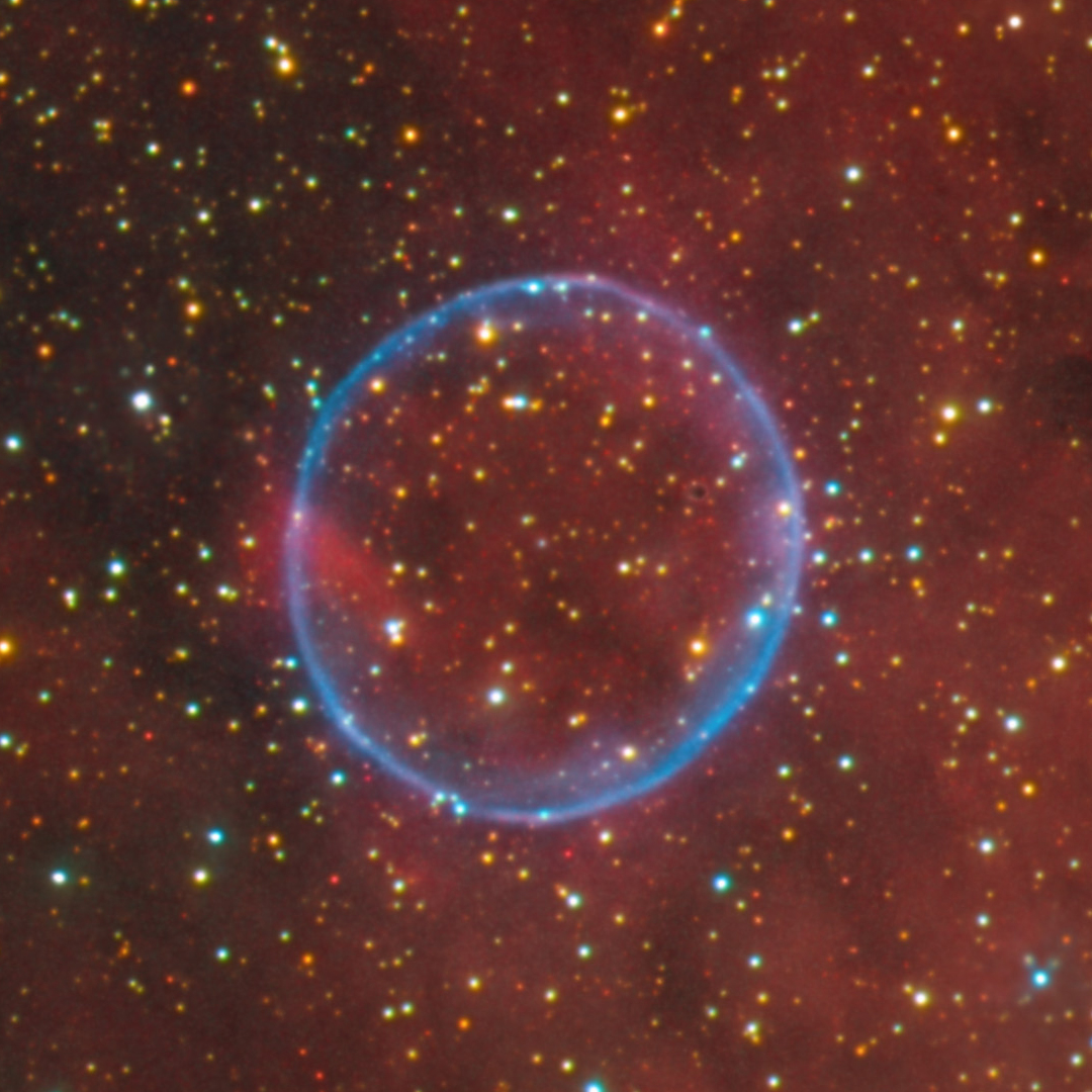 100% Crop of the Soap Bubble Nebula