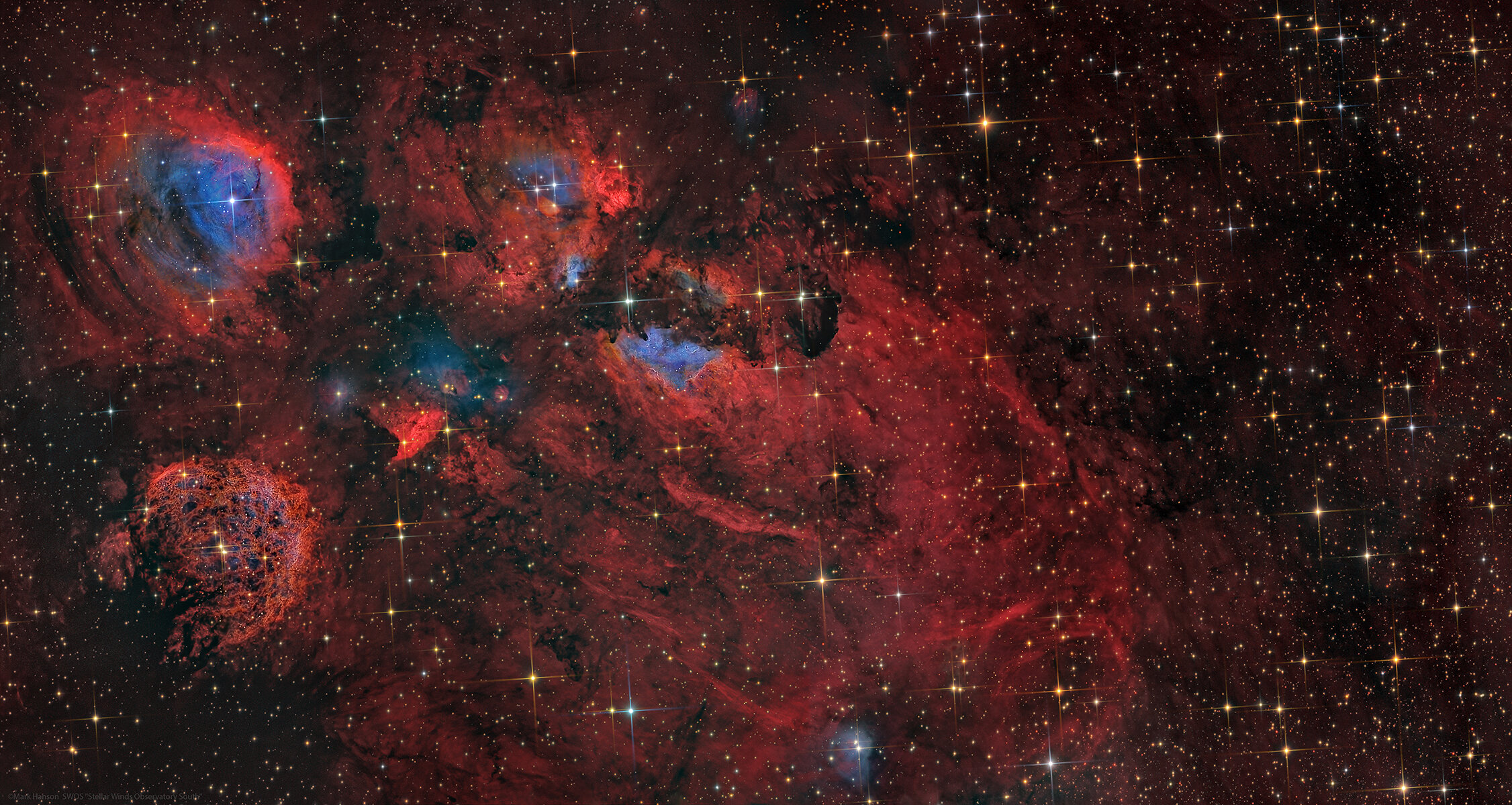 Hanson Astronomy Photos-NGC 6334 The Cats Paw Nebula