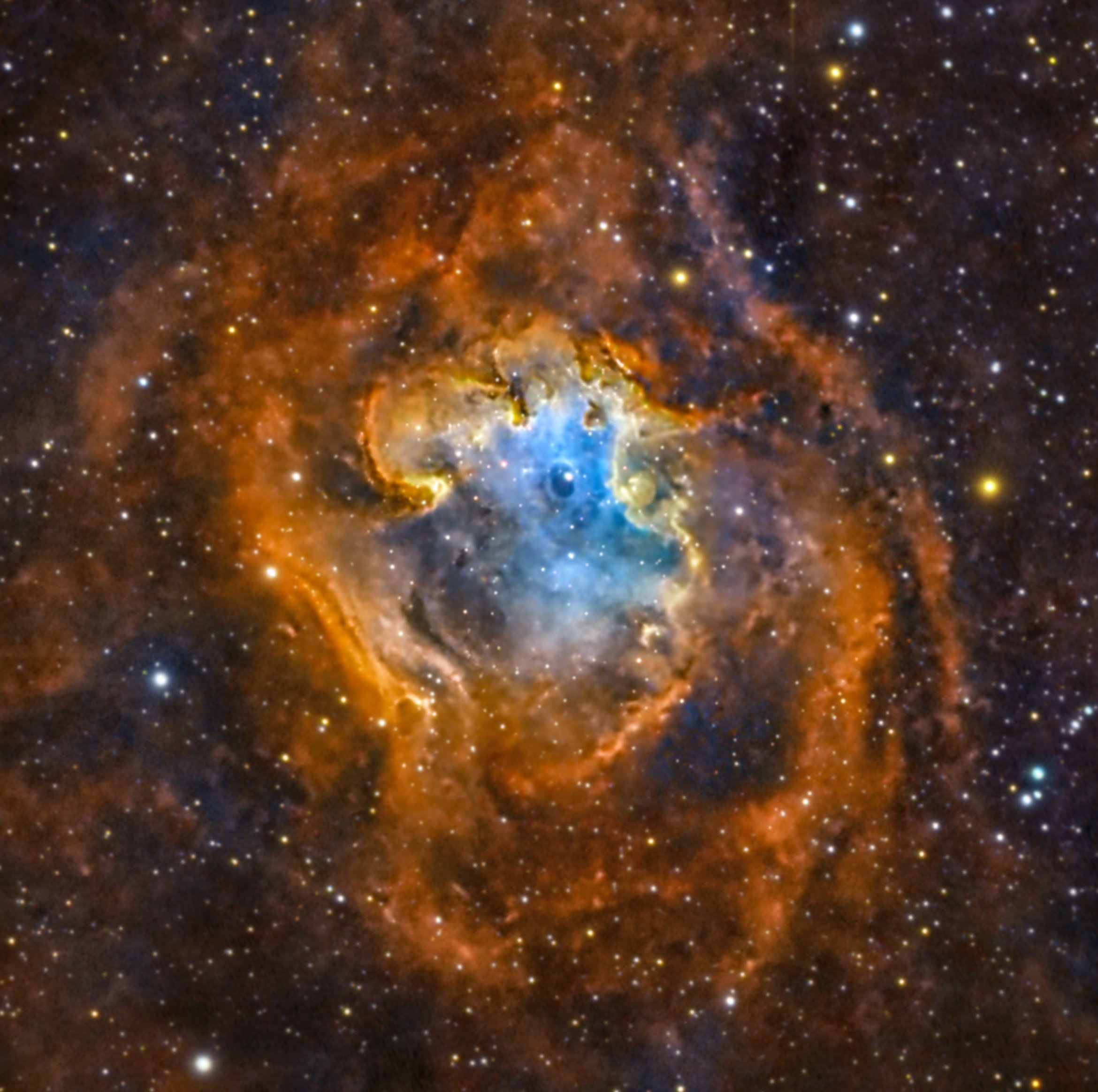    NGC 1833 and its surroundings in the LMC by Zaytsev and Hanson       Here is a close look at the part of the LMC 8 supergiant shell [1-4] located South-West of the Large Magellanic Cloud (LMC) containing the LH24 OB star association [5] with NGC 1