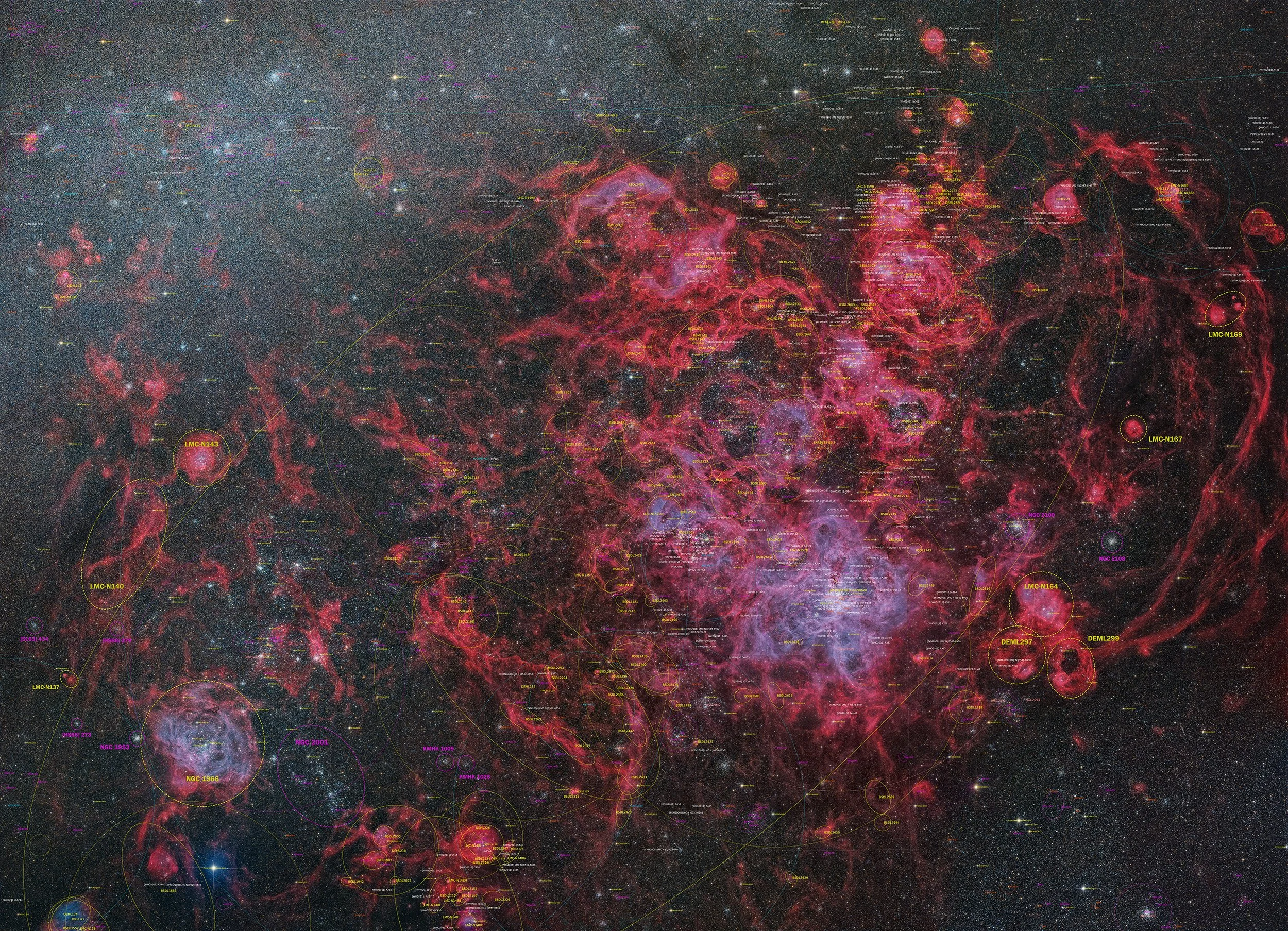 Core of the Large Magellanic Cloud in RGBHa