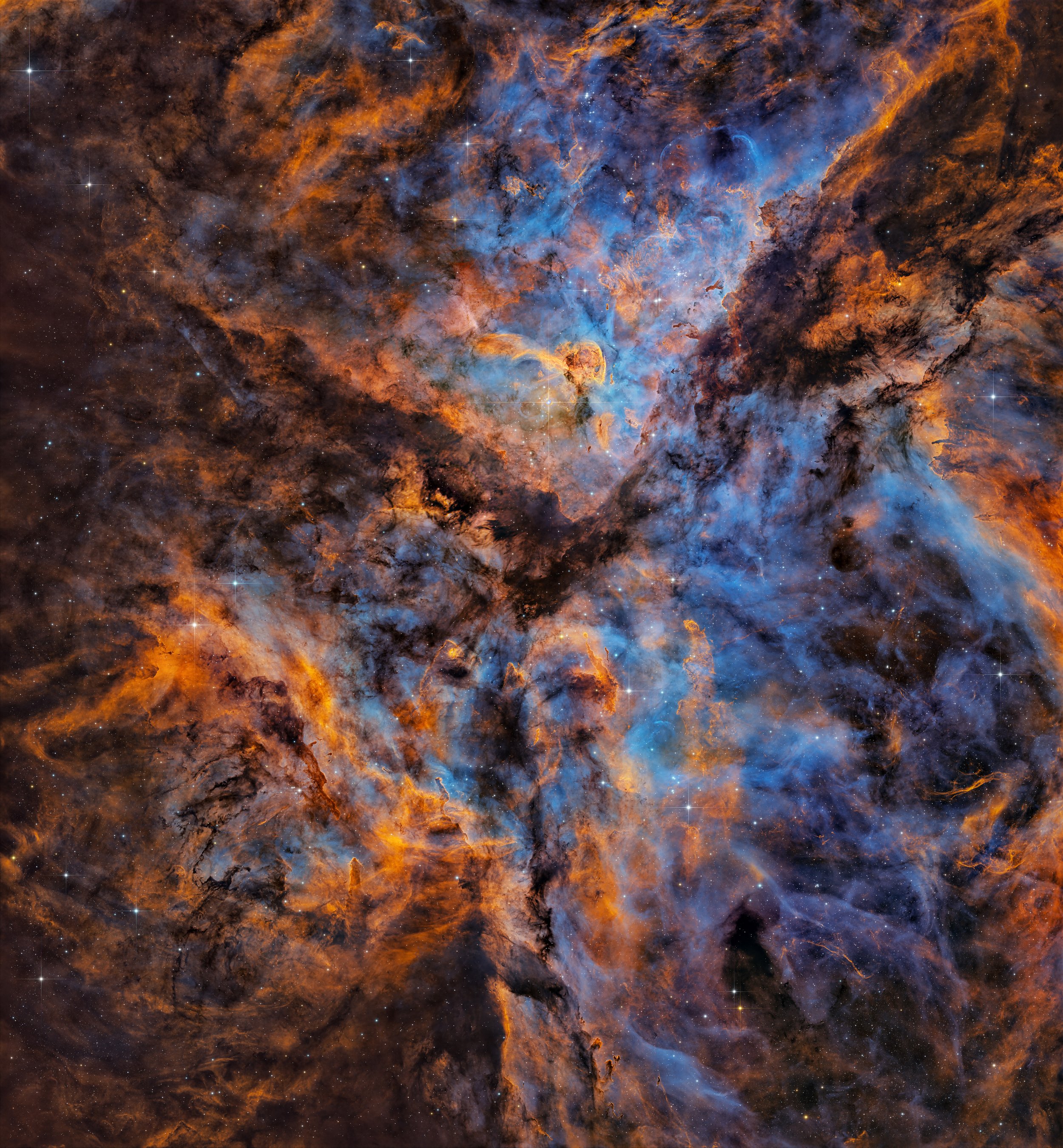 Carina Nebula Mosaic in SHORGB