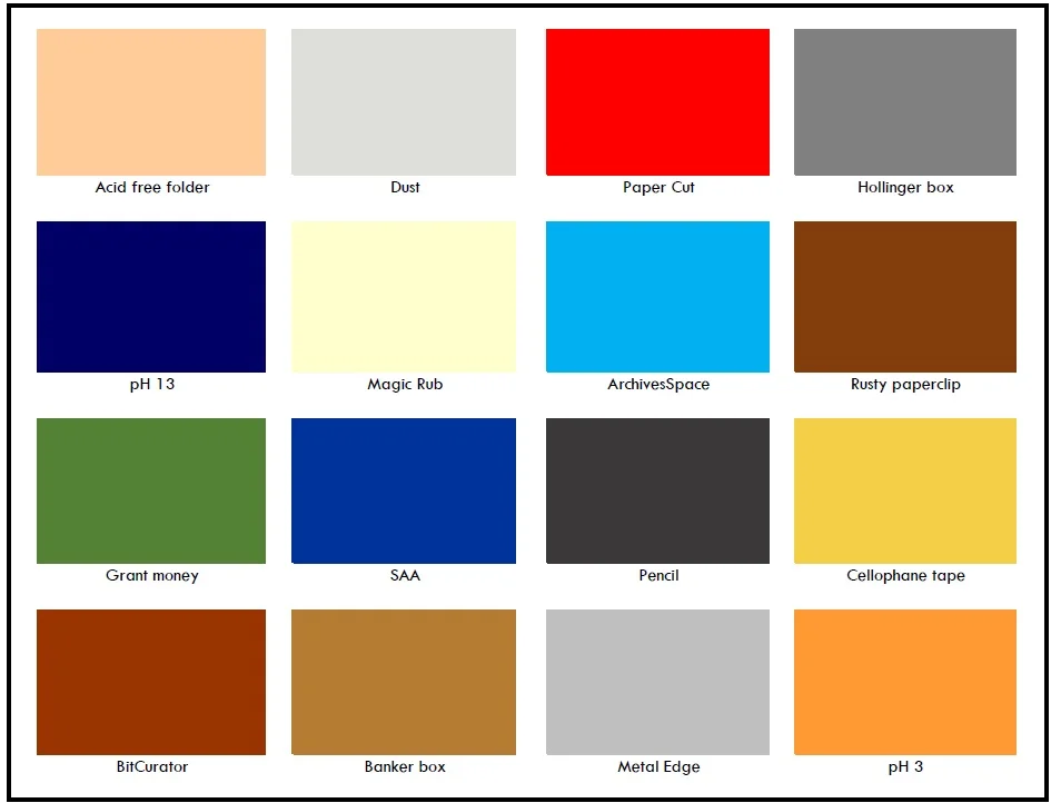 An Archives and Records Management Palette