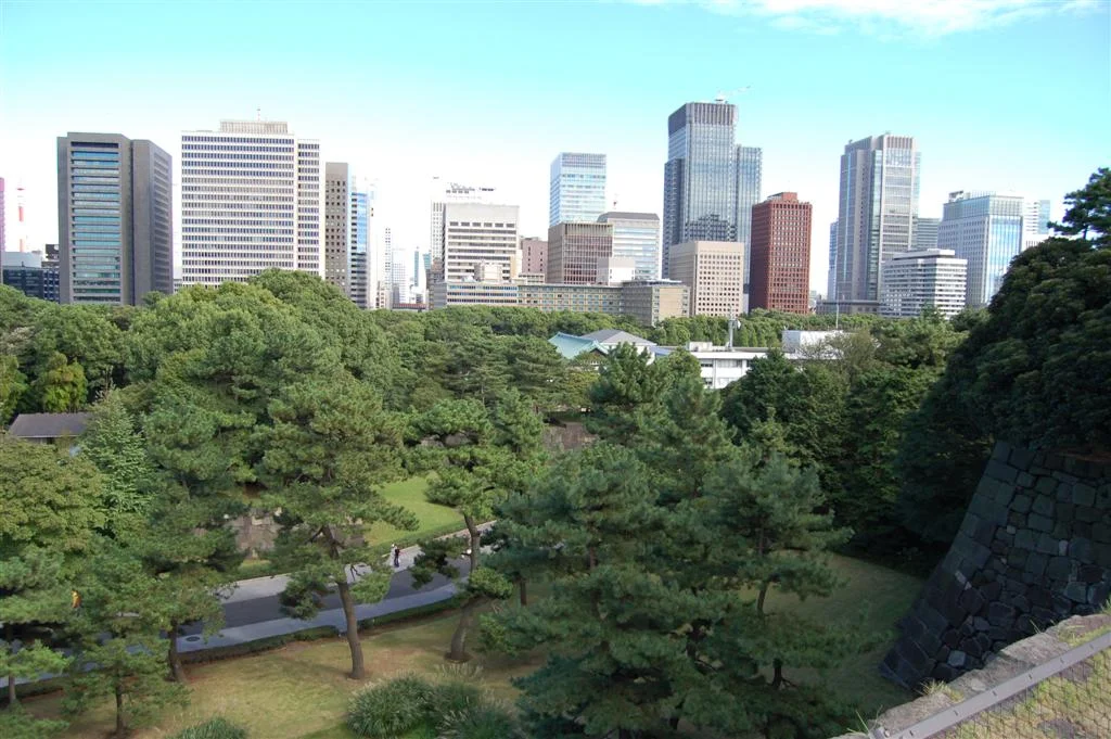 Fig. 4. View of the skyscrapers of Tokyo from the grounds of the Imperial Palace. CC BY-NC-ND 2.0 by Alex Masters.