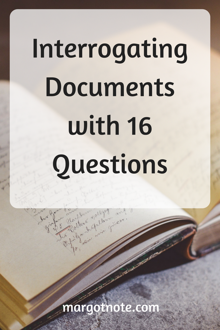Interrogating Documents with 16 Questions