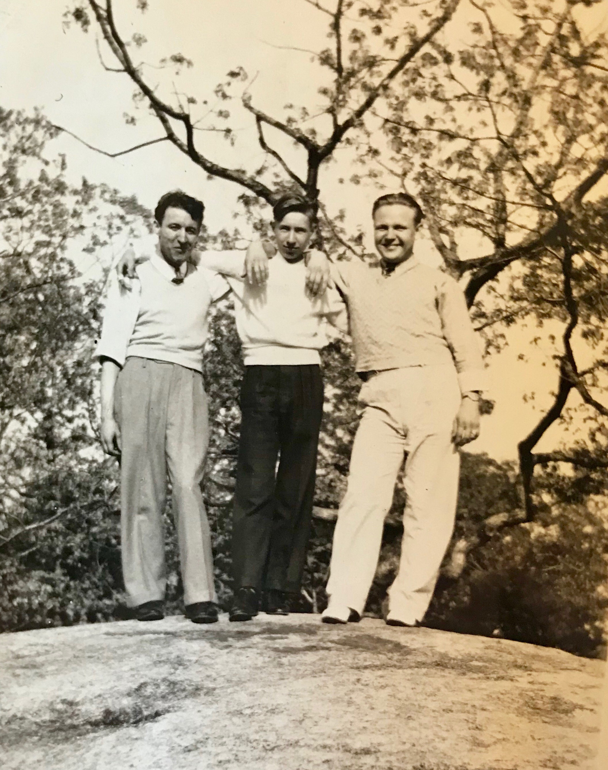 Ray, Joe, and unknown friend from (I'm assuming) the late 1930s 