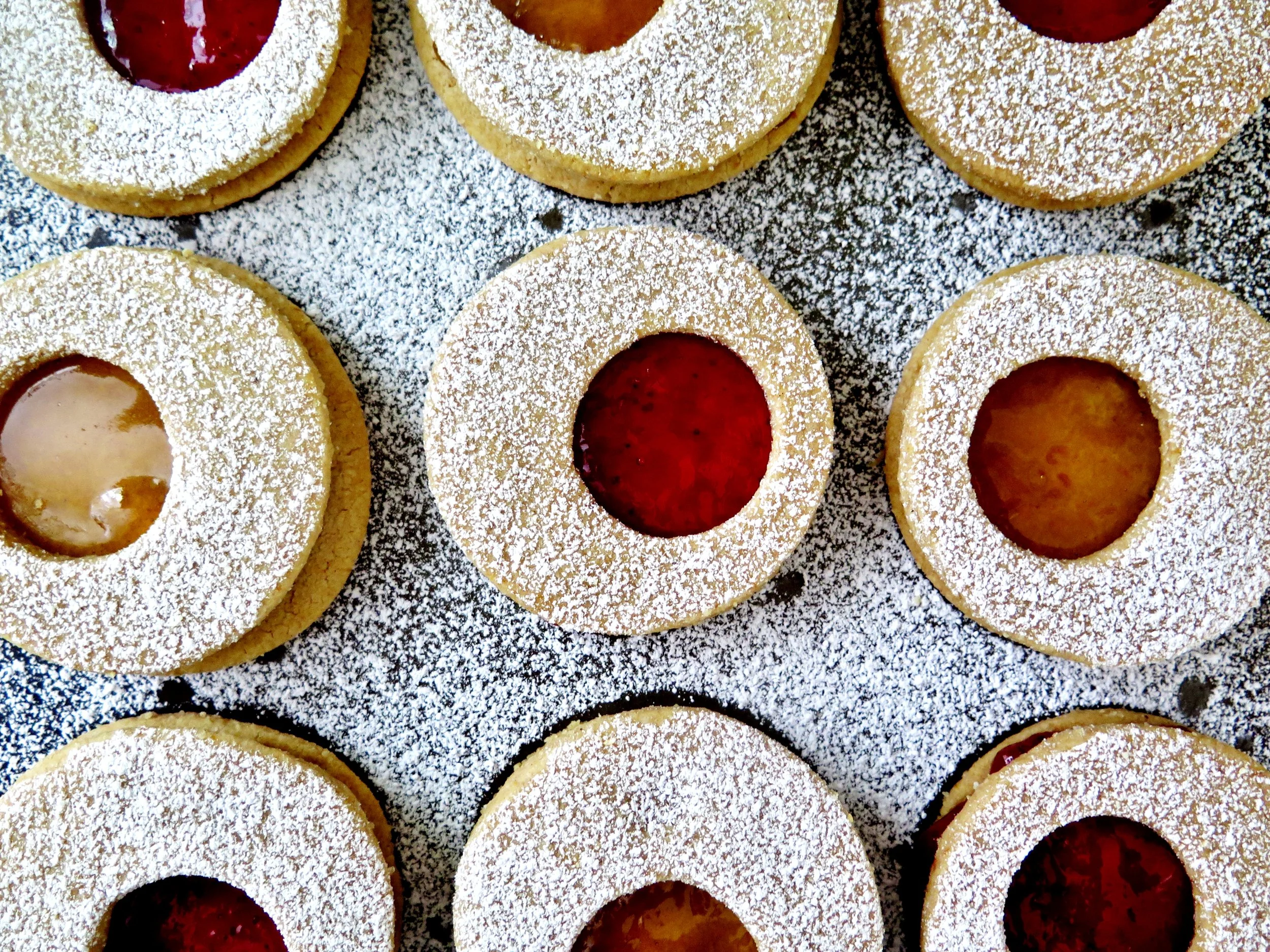 Morroccan Spiced Linzer Jam Cookies