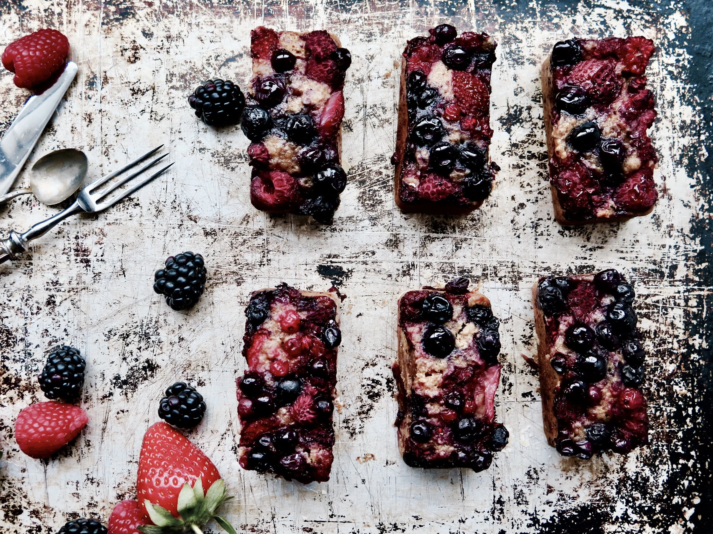 Vanilla Berry Oatmeal Mini Loaves
