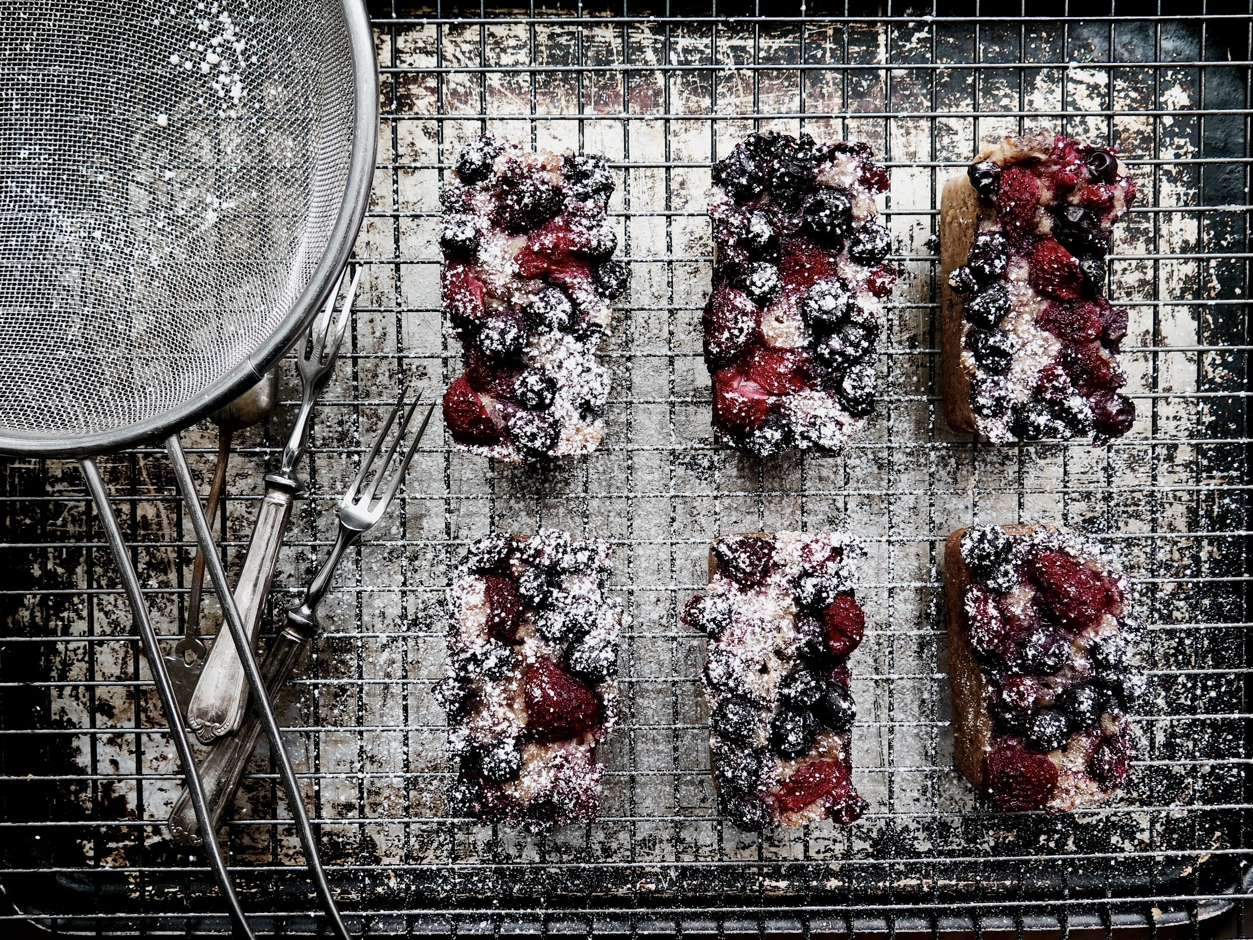 Vanilla Berry Oatmeal Mini Loaves