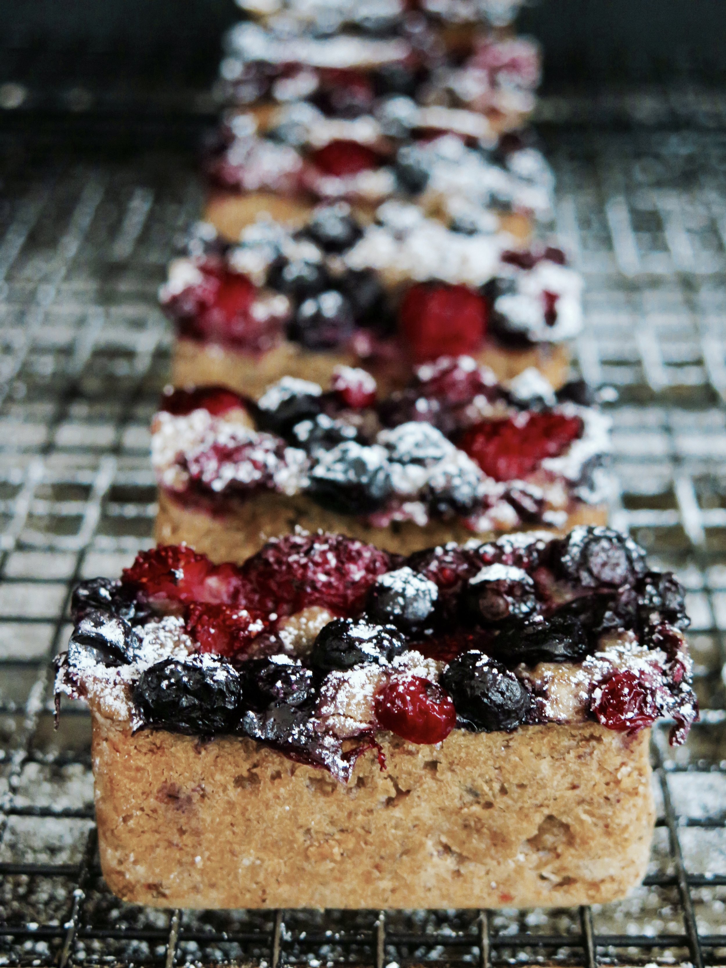 Vanilla Berry Oatmeal Mini Loaves